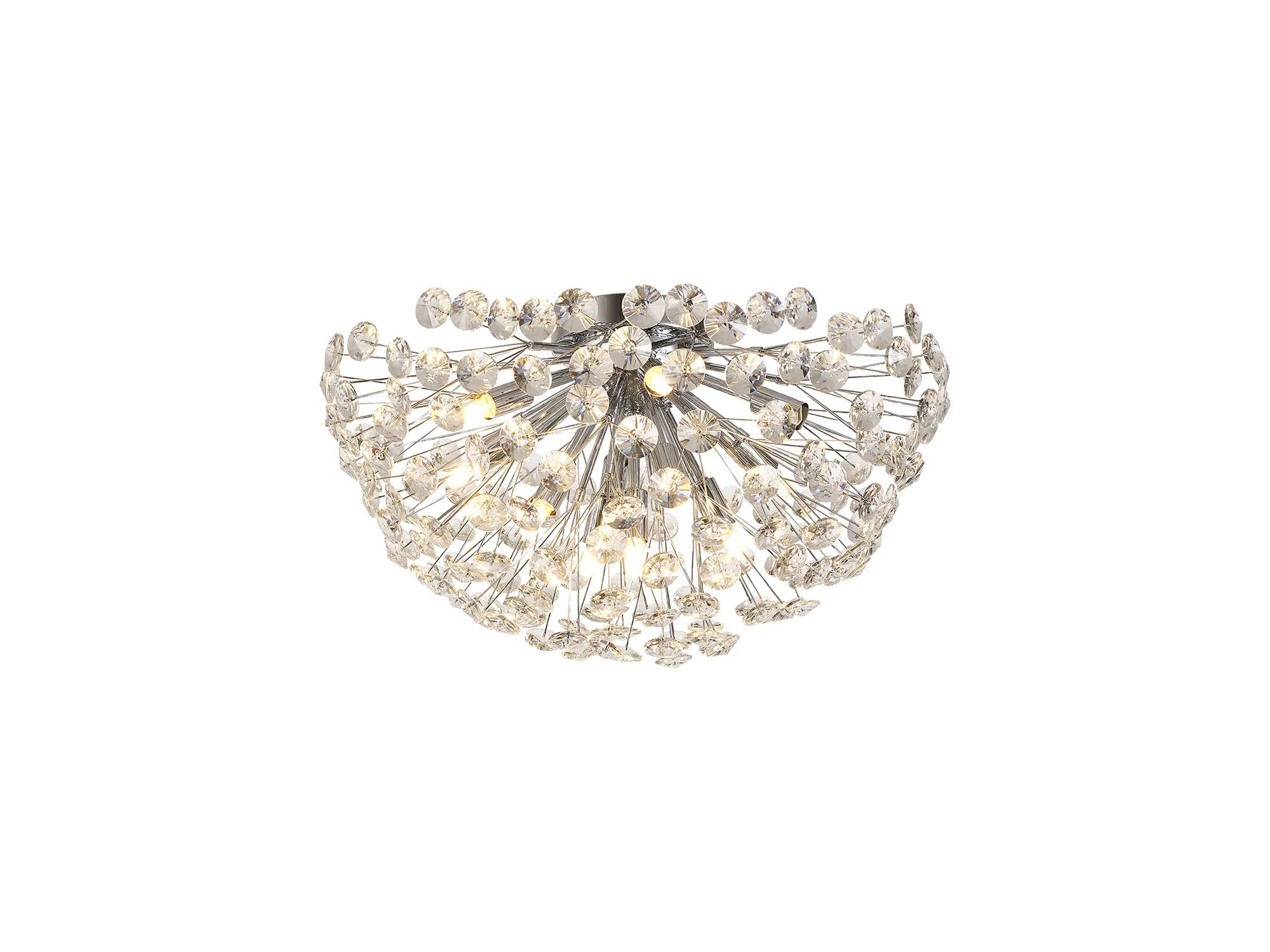 Sophia 11/21 Lt Flush Ceiling Light- Polished Chrome/ French Gold Finishes