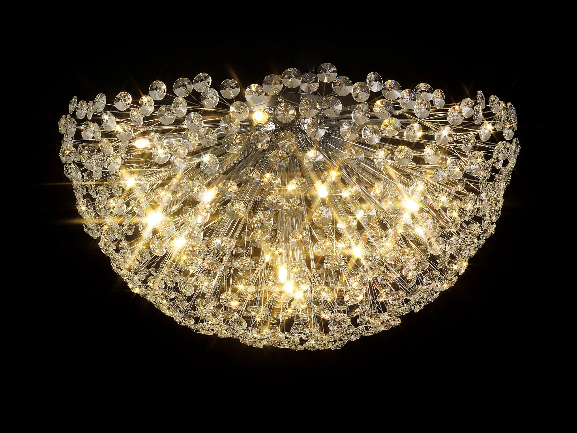 Sophia 11/21 Lt Flush Ceiling Light- Polished Chrome/ French Gold Finishes