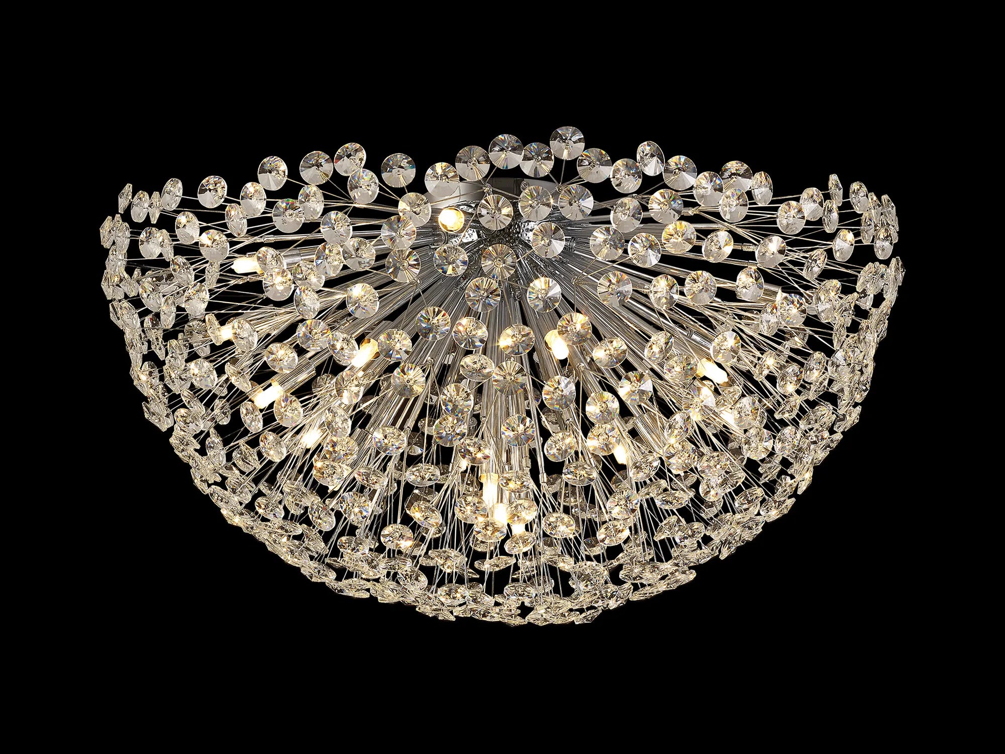 Sophia 11/21 Lt Flush Ceiling Light- Polished Chrome/ French Gold Finishes