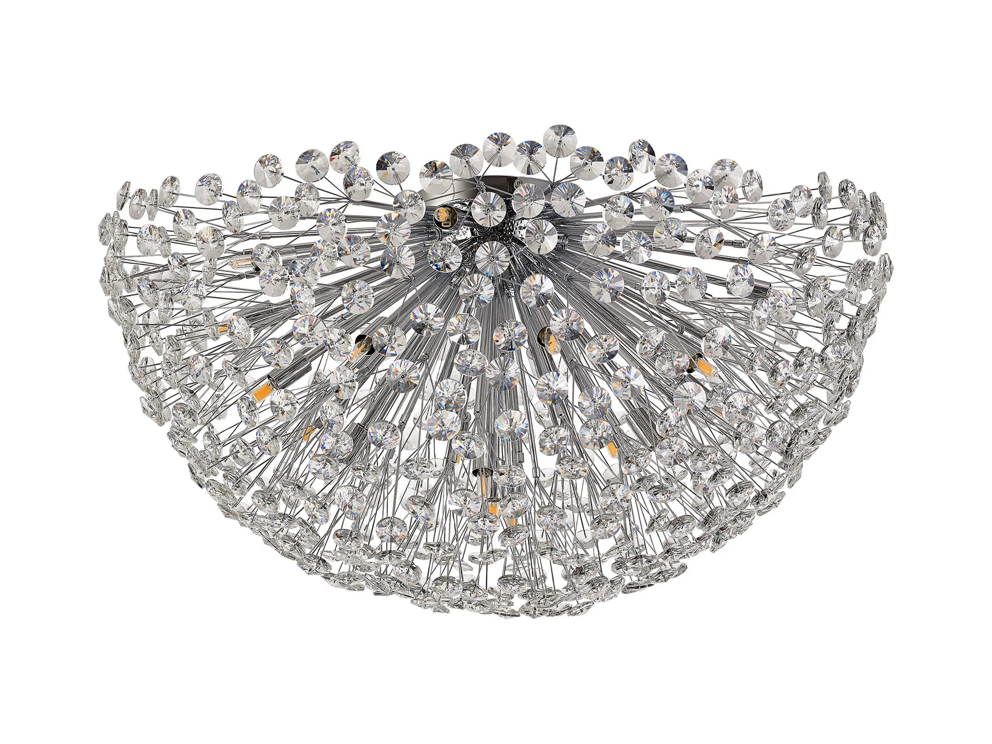 Sophia 11/21 Lt Flush Ceiling Light- Polished Chrome/ French Gold Finishes