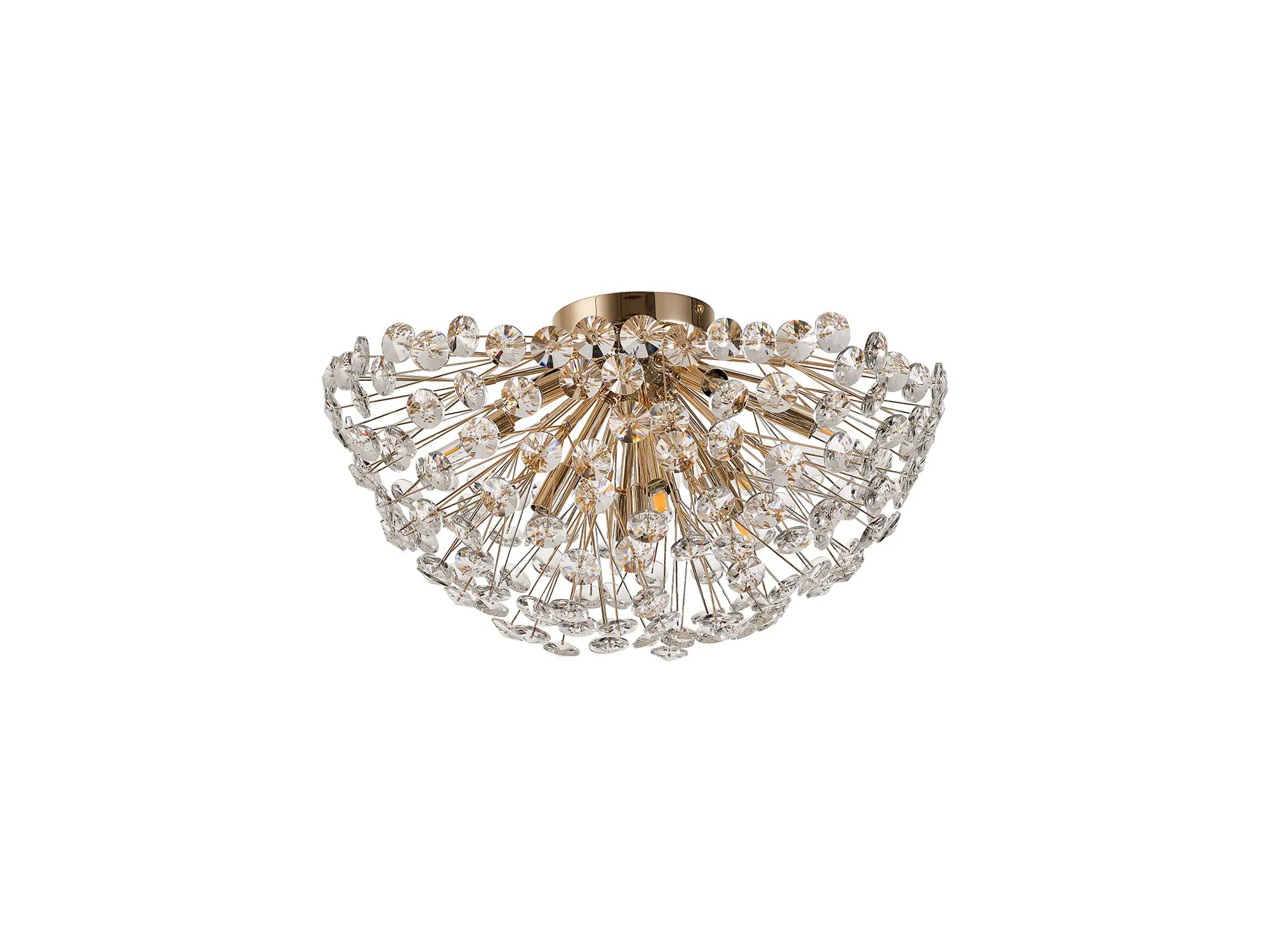Sophia 11/21 Lt Flush Ceiling Light- Polished Chrome/ French Gold Finishes