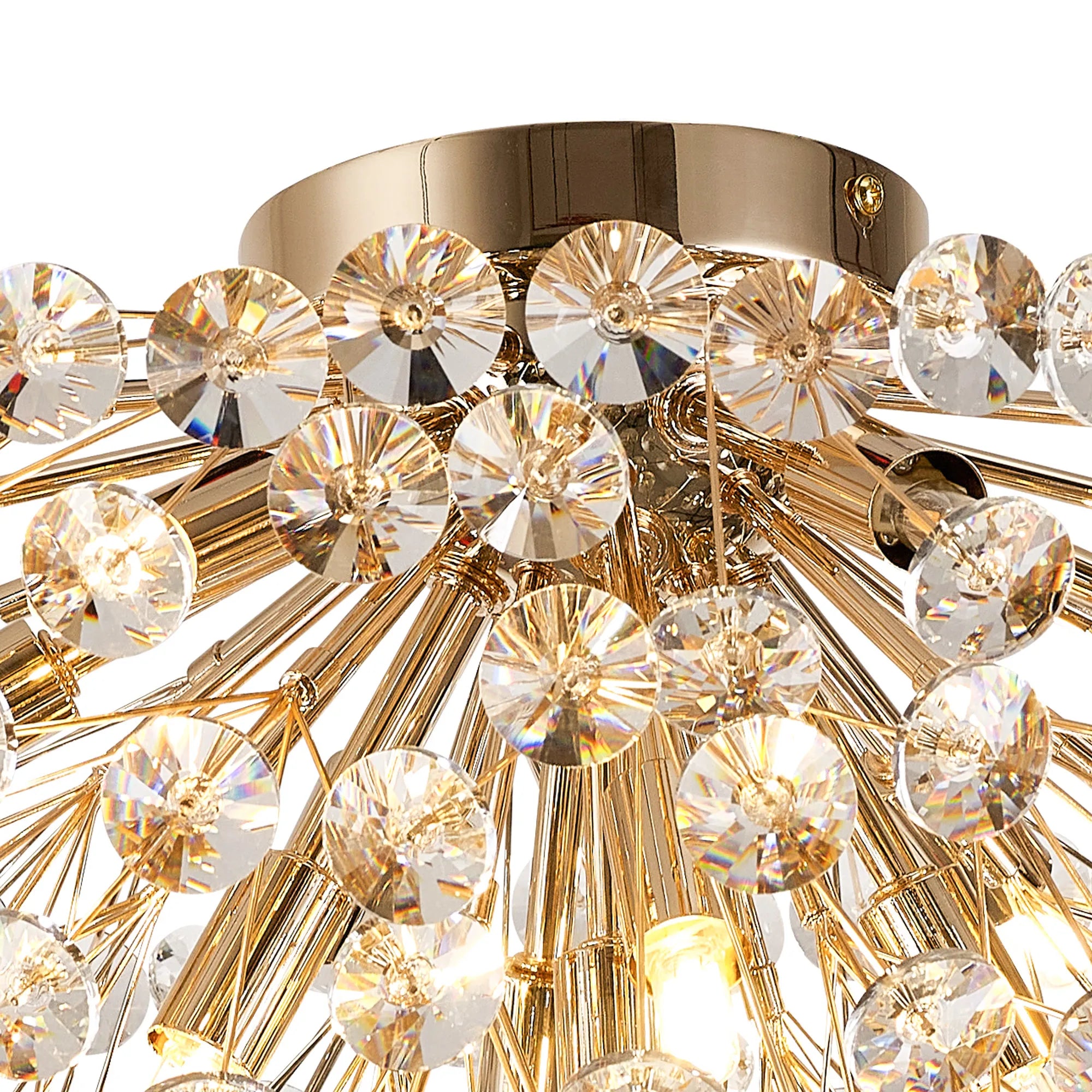 Sophia 11/21 Lt Flush Ceiling Light- Polished Chrome/ French Gold Finishes