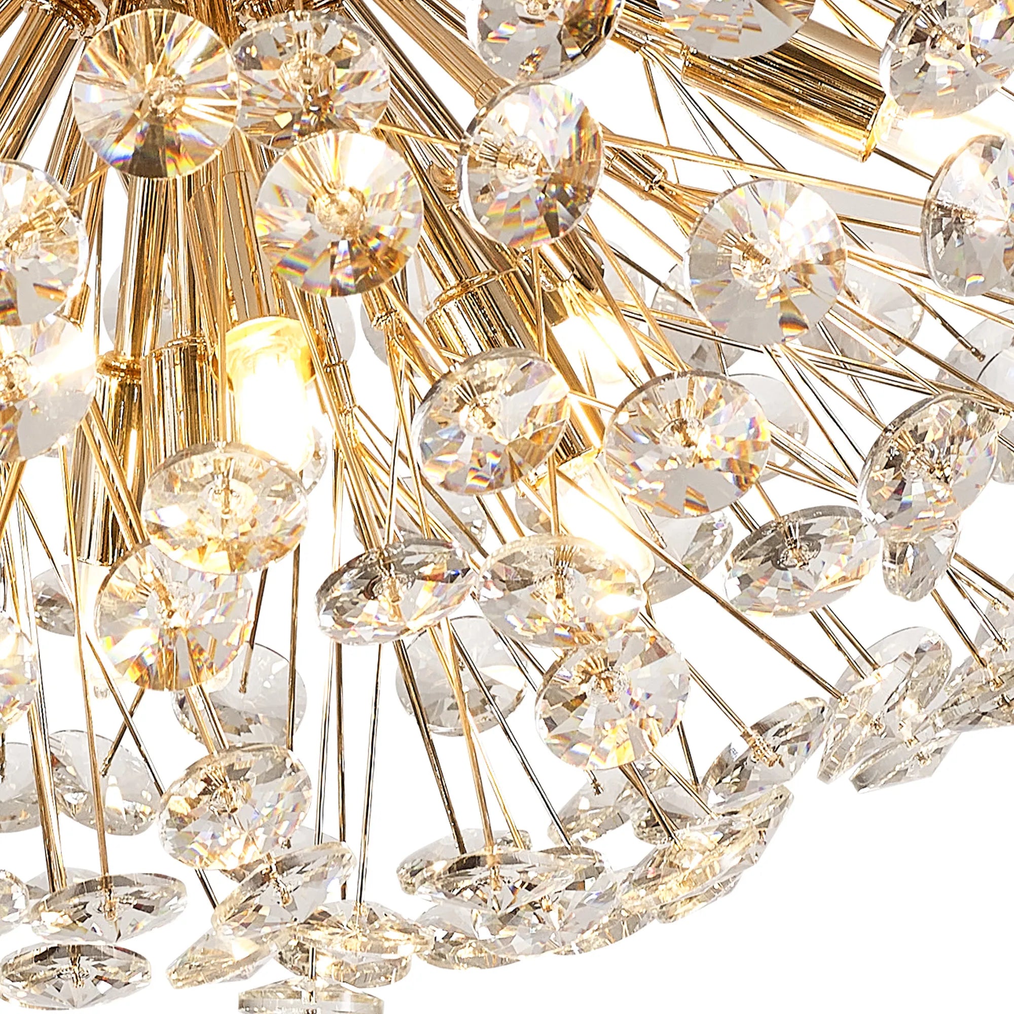 Sophia 11/21 Lt Flush Ceiling Light- Polished Chrome/ French Gold Finishes
