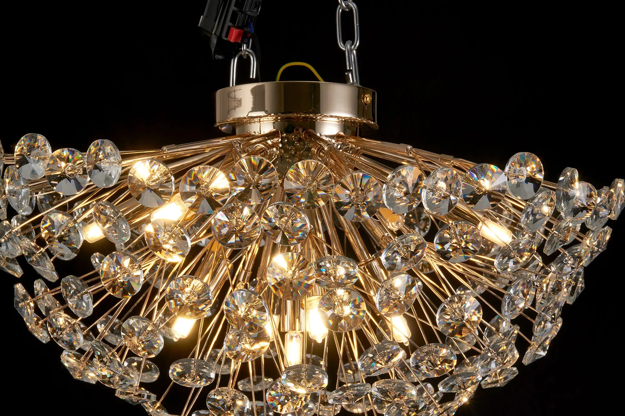 Sophia 11/21 Lt Flush Ceiling Light- Polished Chrome/ French Gold Finishes