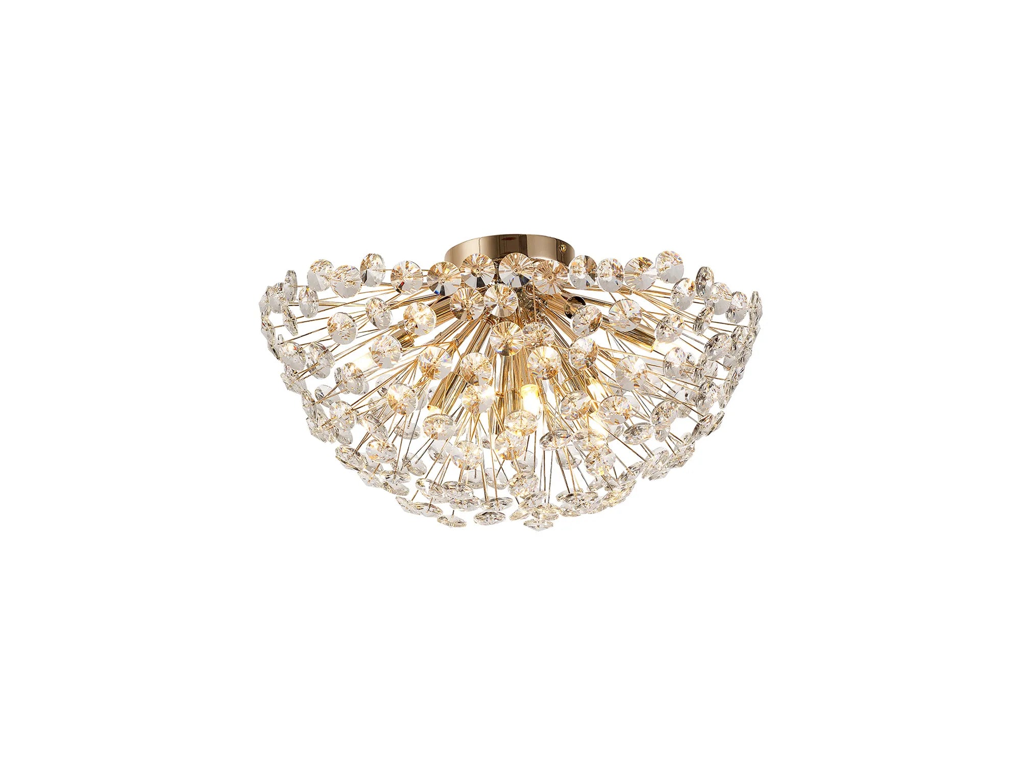 Sophia 11/21 Lt Flush Ceiling Light- Polished Chrome/ French Gold Finishes