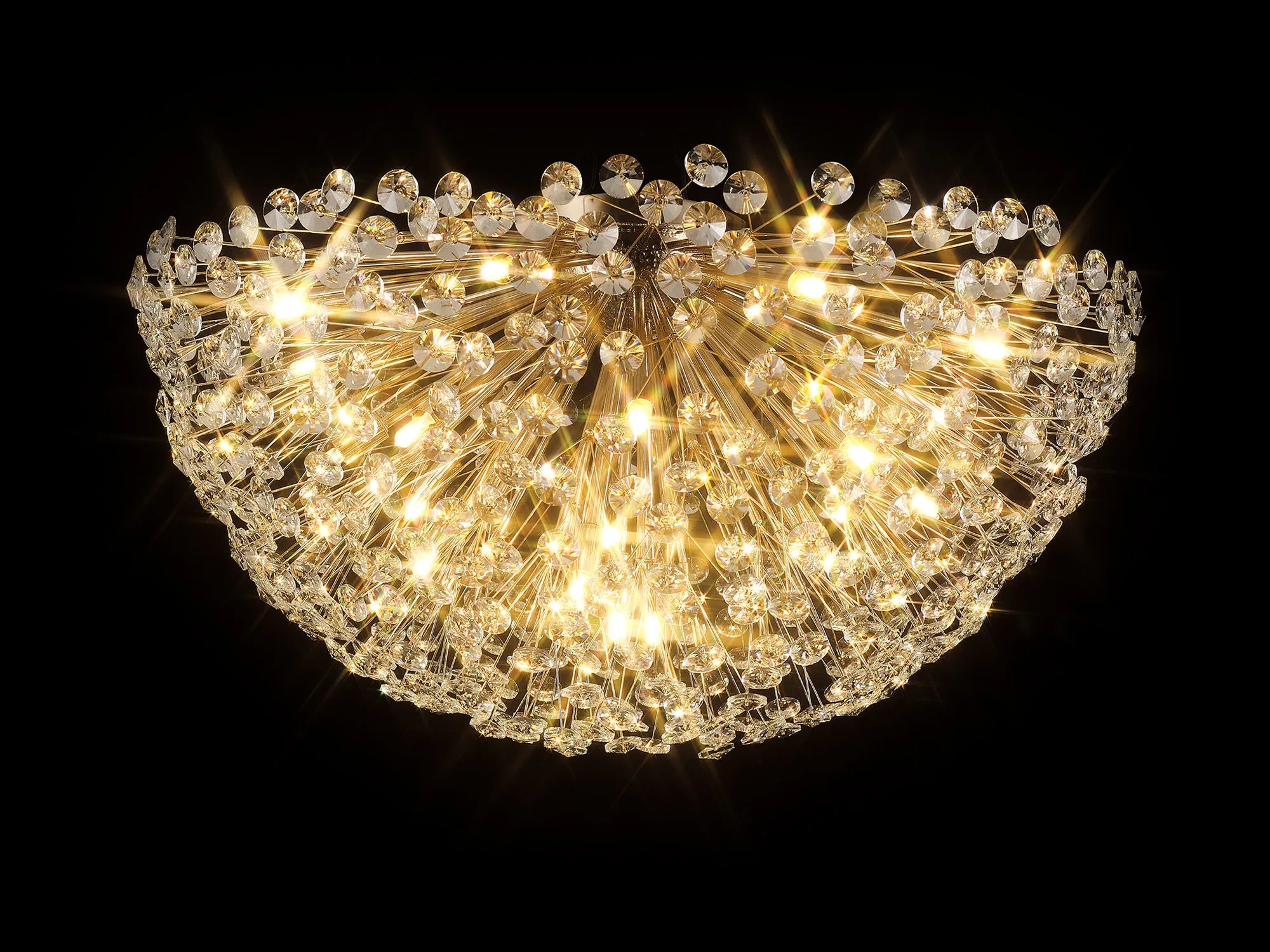 Sophia 11/21 Lt Flush Ceiling Light- Polished Chrome/ French Gold Finishes