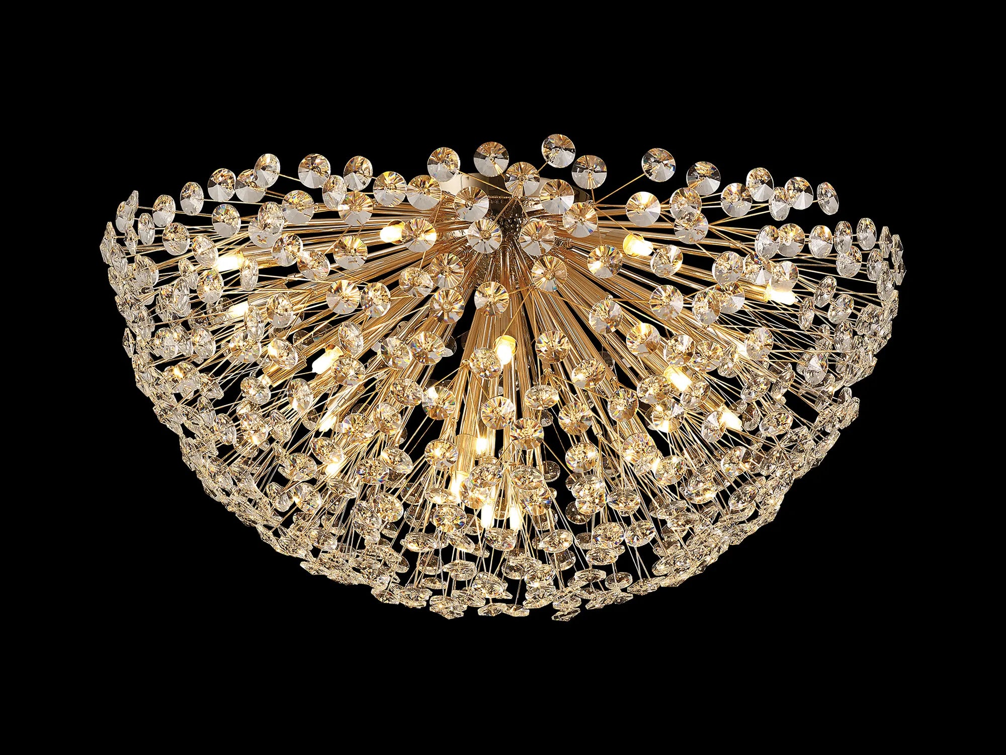 Sophia 11/21 Lt Flush Ceiling Light- Polished Chrome/ French Gold Finishes