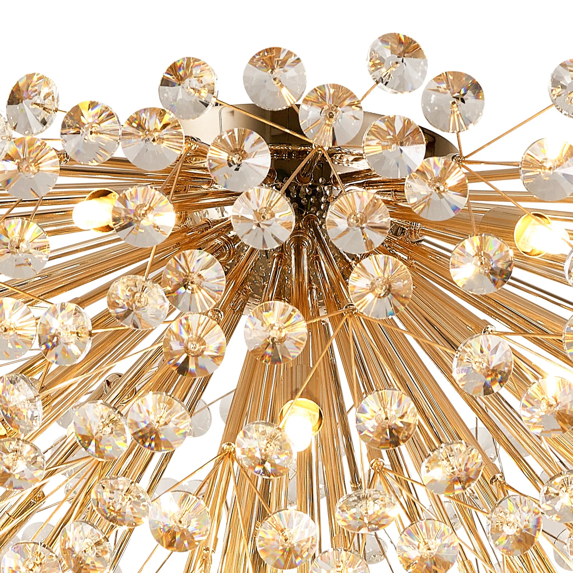 Sophia 11/21 Lt Flush Ceiling Light- Polished Chrome/ French Gold Finishes