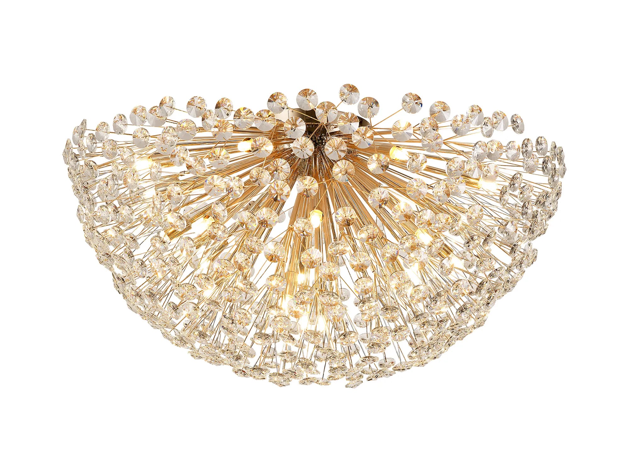 Sophia 11/21 Lt Flush Ceiling Light- Polished Chrome/ French Gold Finishes