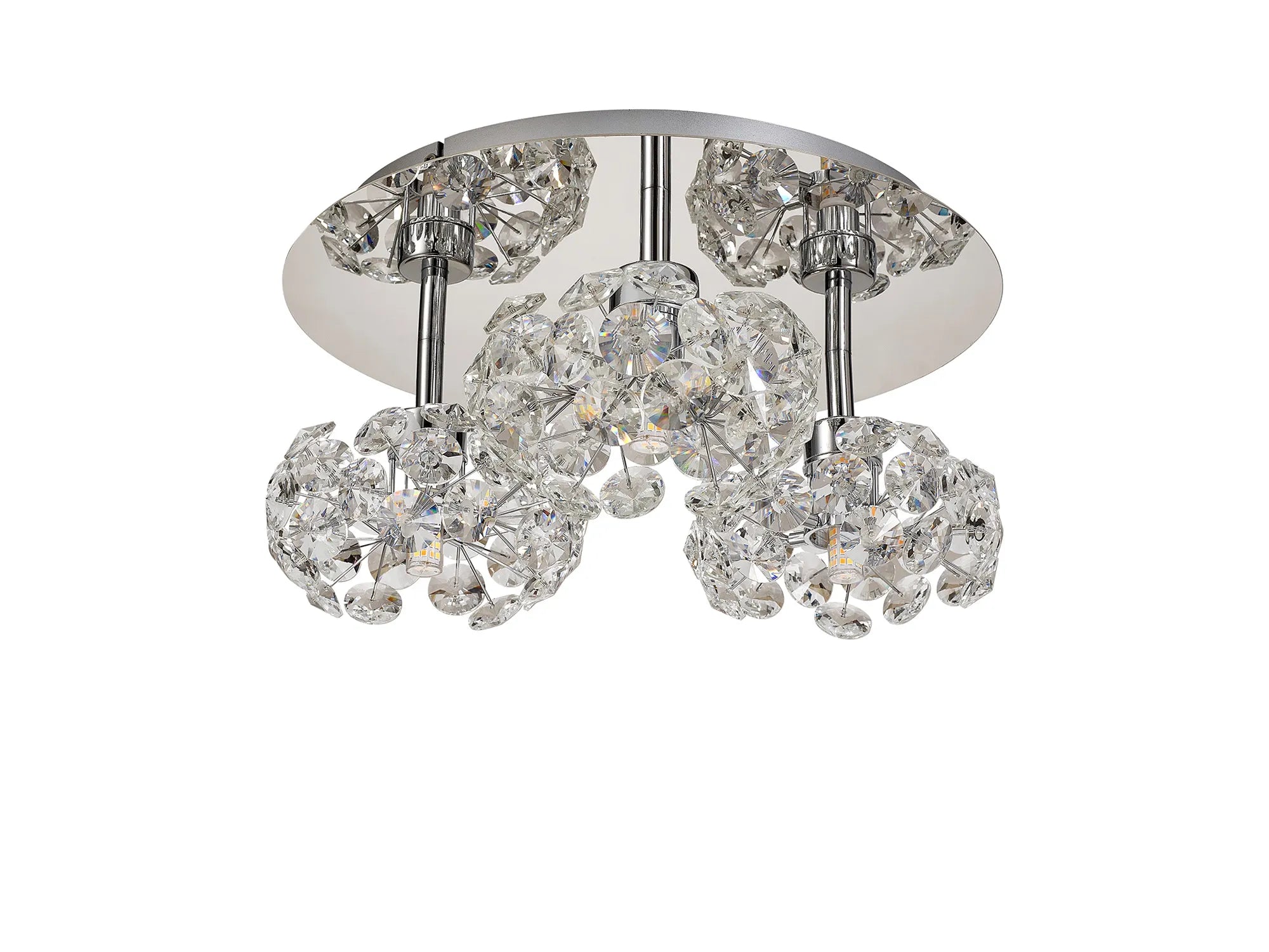 Sophia 3/5/13Lt Flush Ceiling Light- Gold/ Chrome/ Black Finishes
