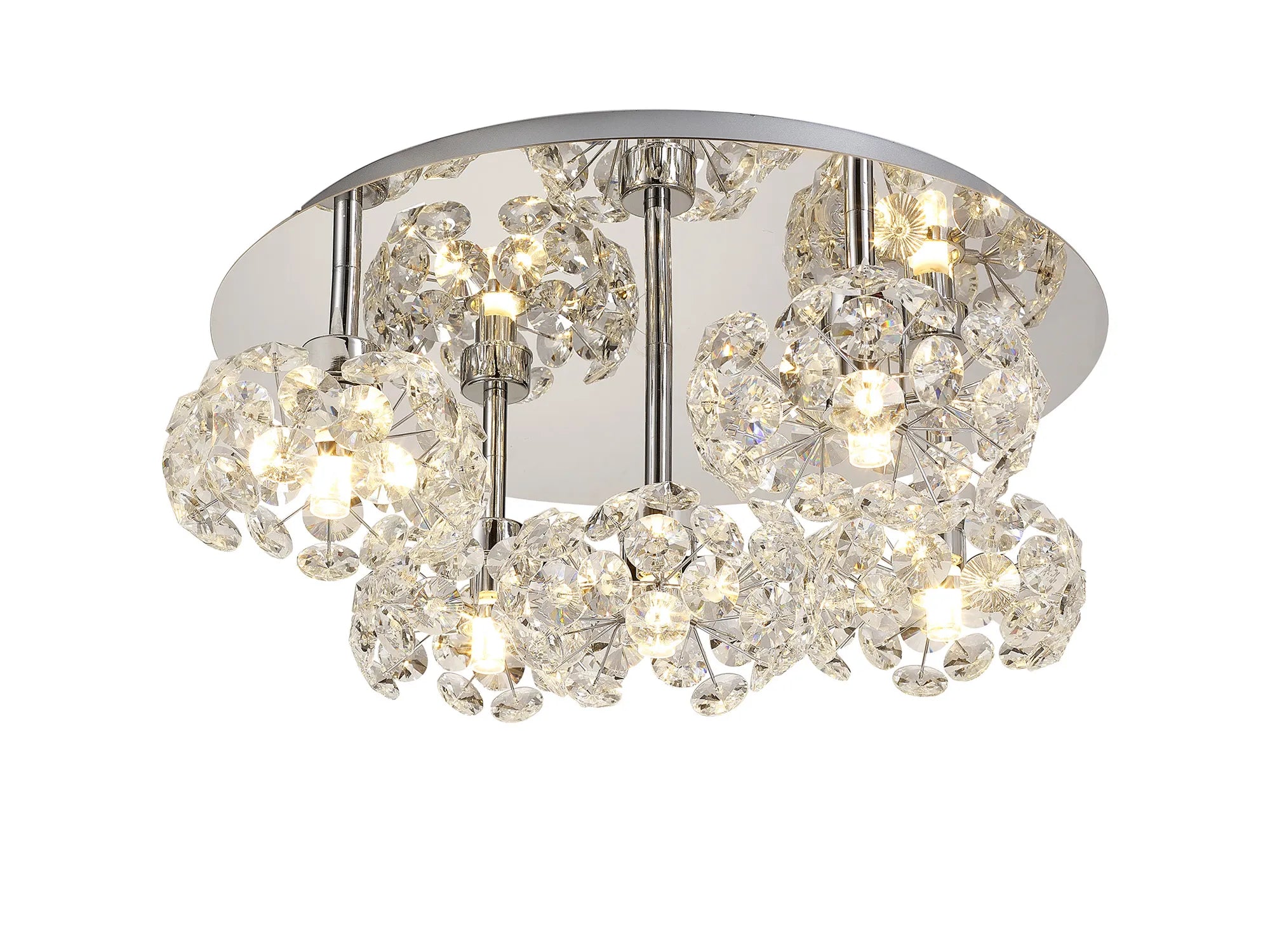 Sophia 3/5/13Lt Flush Ceiling Light- Gold/ Chrome/ Black Finishes