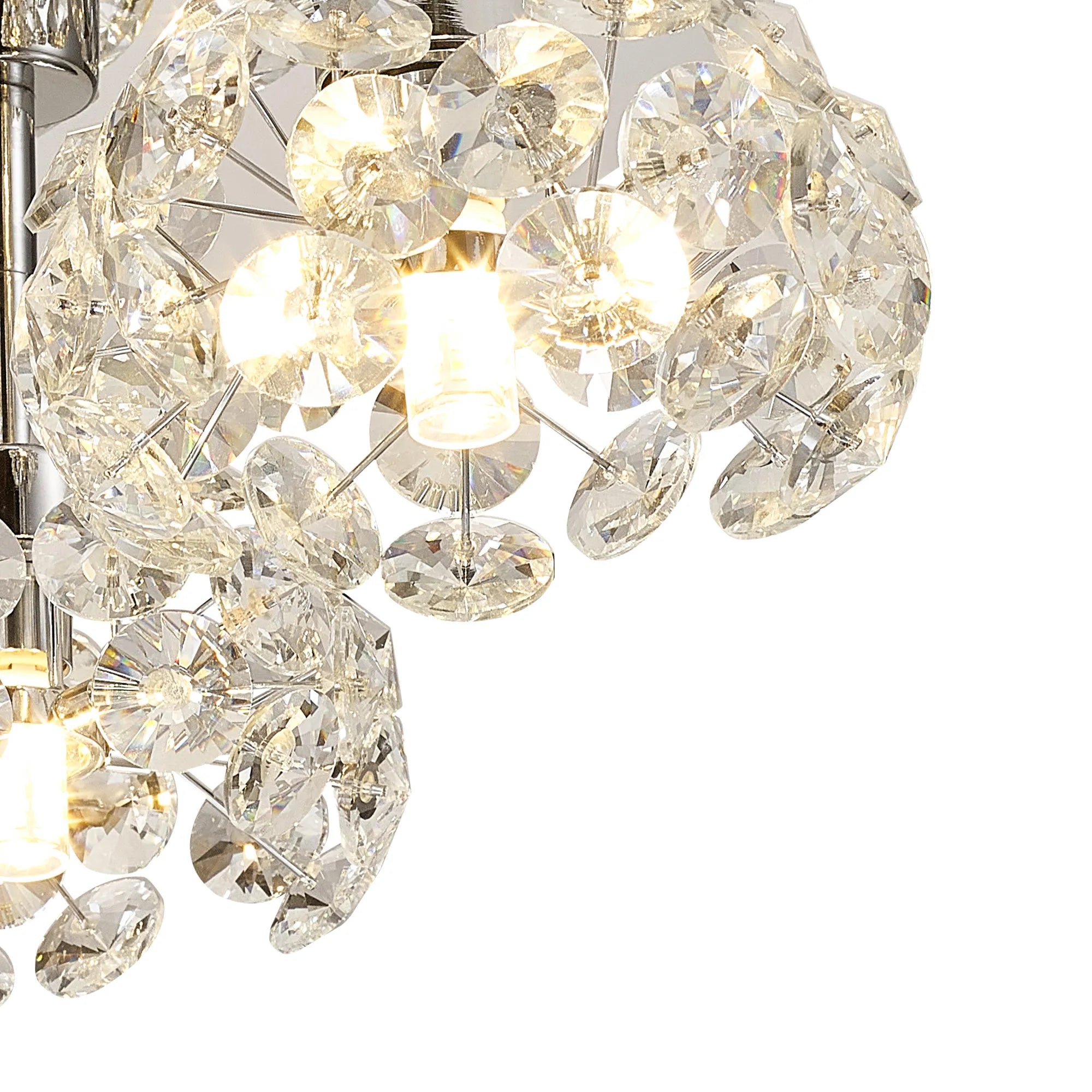 Sophia 3/5/13Lt Flush Ceiling Light- Gold/ Chrome/ Black Finishes