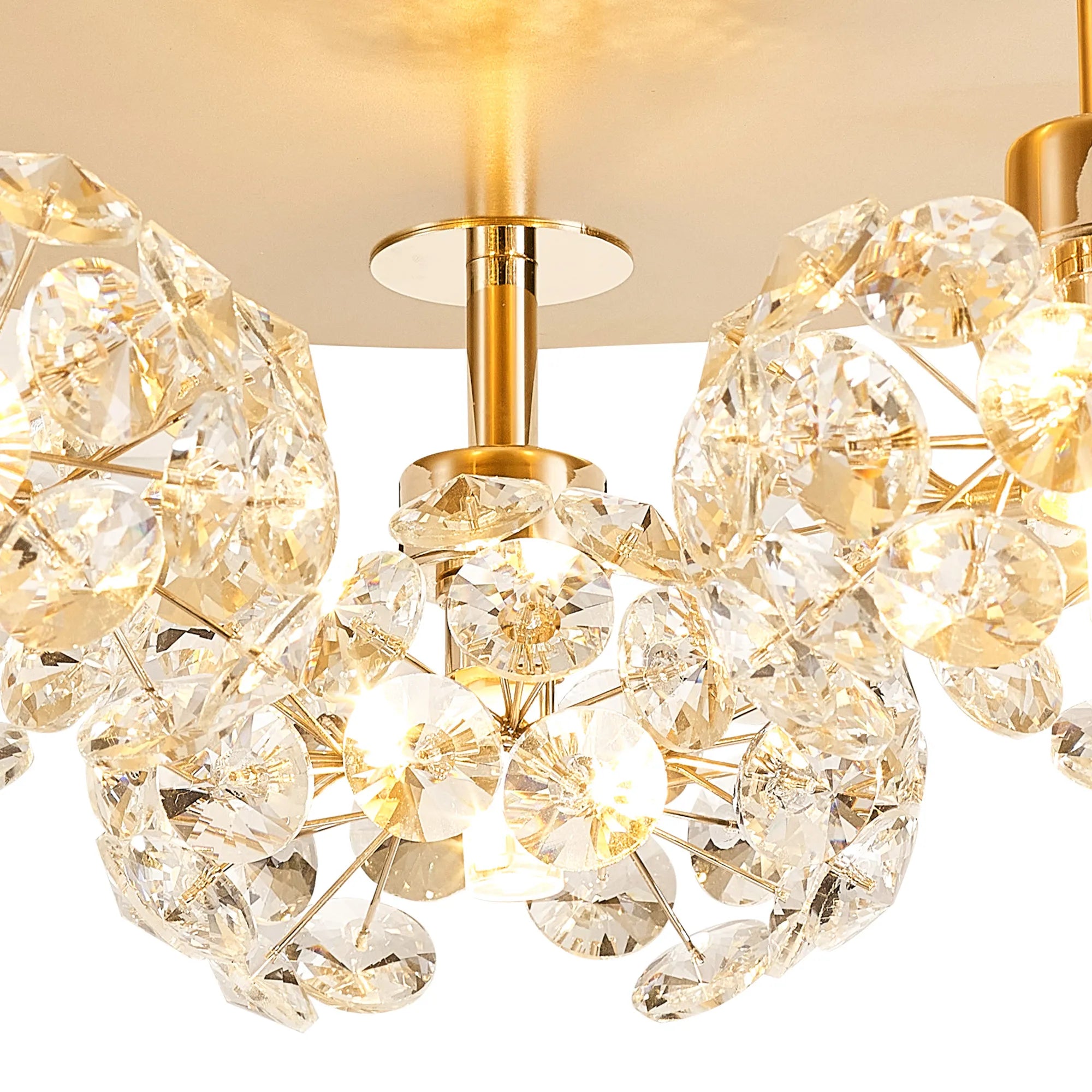Sophia 3/5/13Lt Flush Ceiling Light- Gold/ Chrome/ Black Finishes