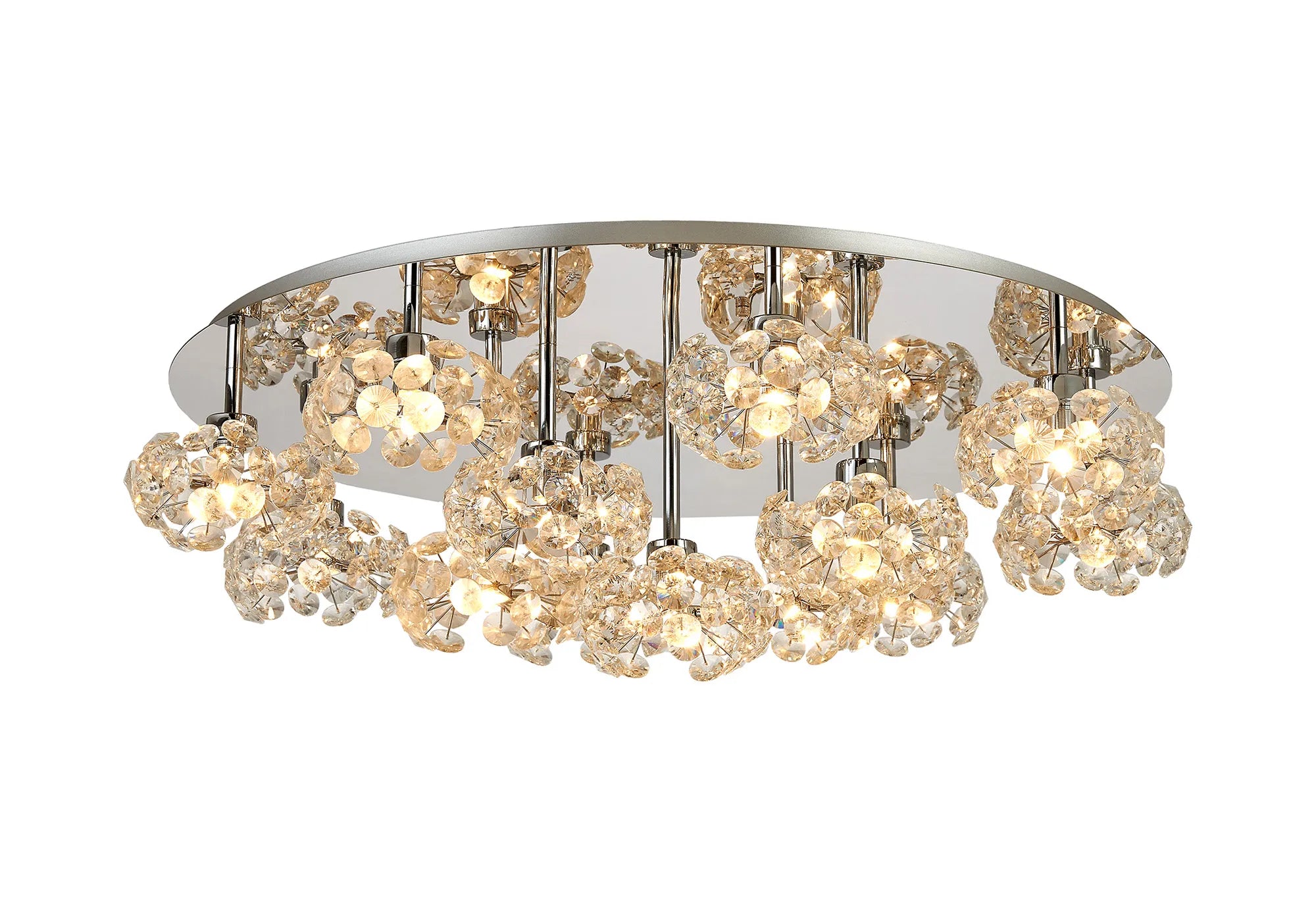 Sophia 3/5/13Lt Flush Ceiling Light- Gold/ Chrome/ Black Finishes
