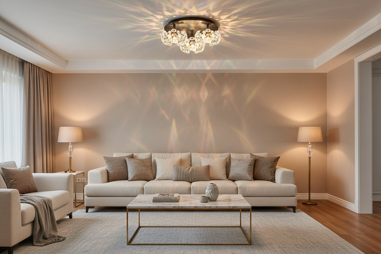 Sophia 3/5/13Lt Flush Ceiling Light- Gold/ Chrome/ Black Finishes
