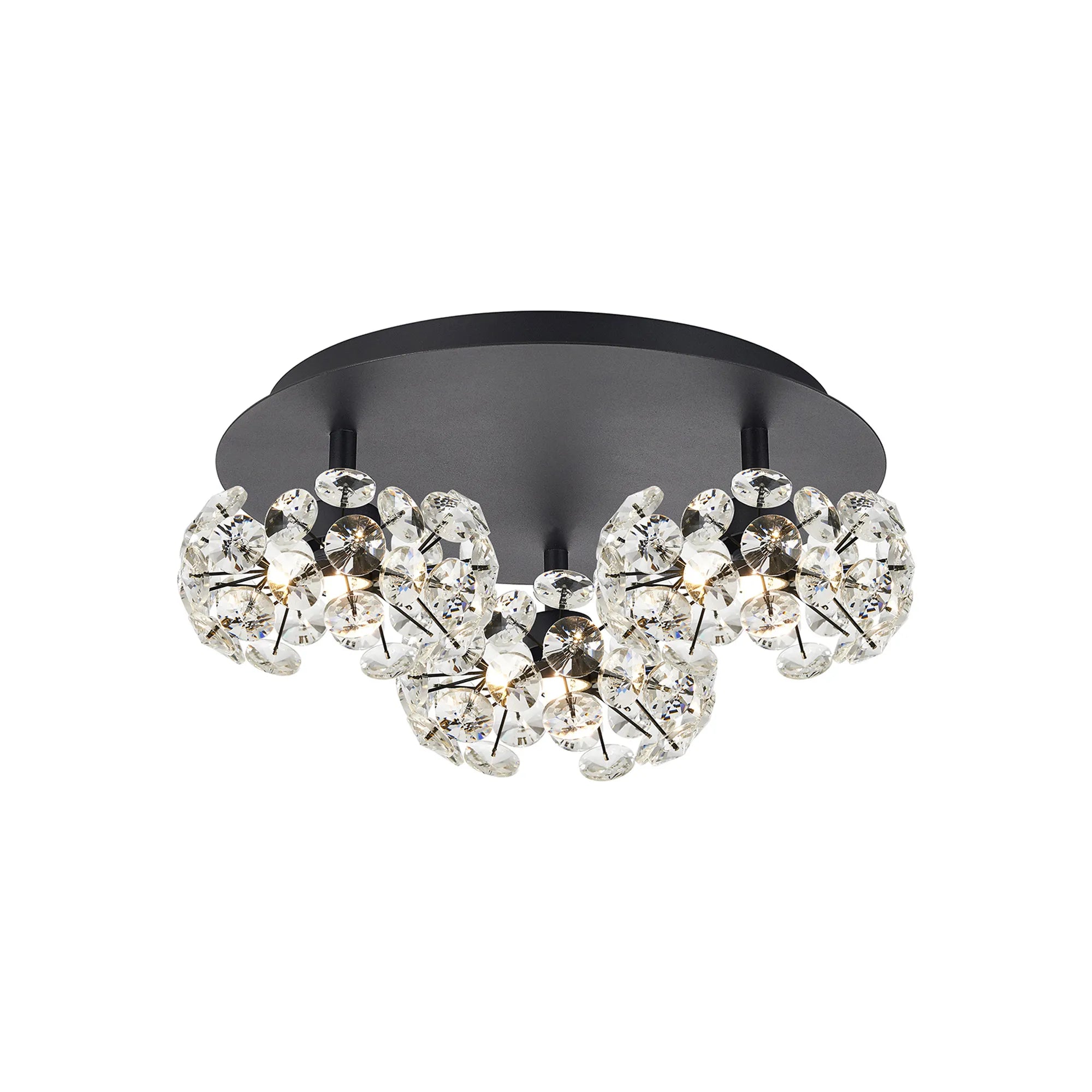 Sophia 3/5/13Lt Flush Ceiling Light- Gold/ Chrome/ Black Finishes