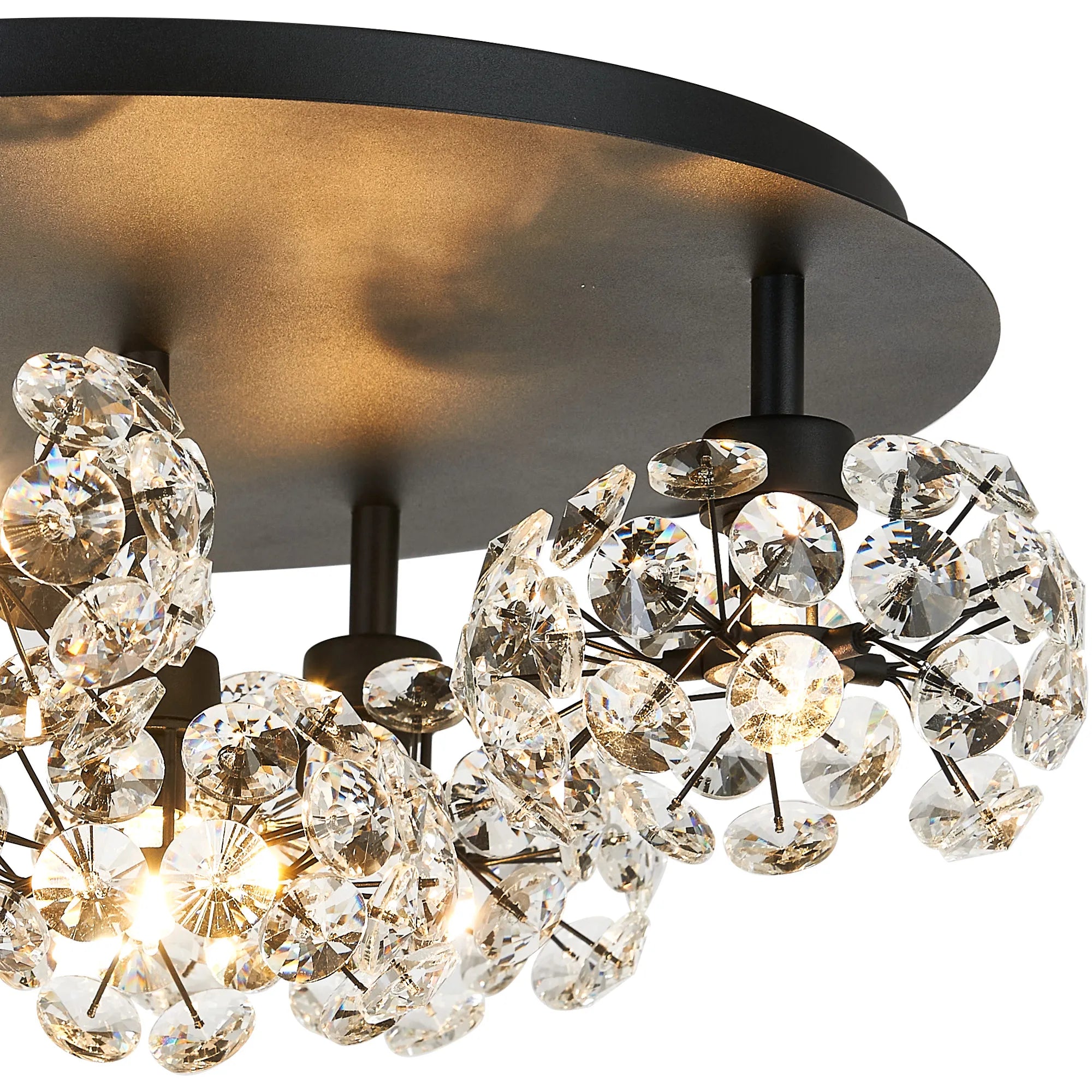 Sophia 3/5/13Lt Flush Ceiling Light- Gold/ Chrome/ Black Finishes