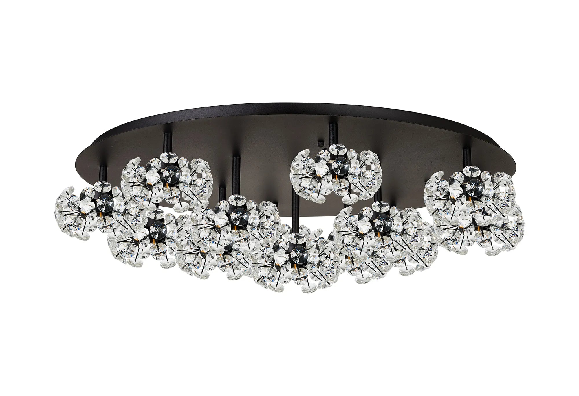 Sophia 3/5/13Lt Flush Ceiling Light- Gold/ Chrome/ Black Finishes
