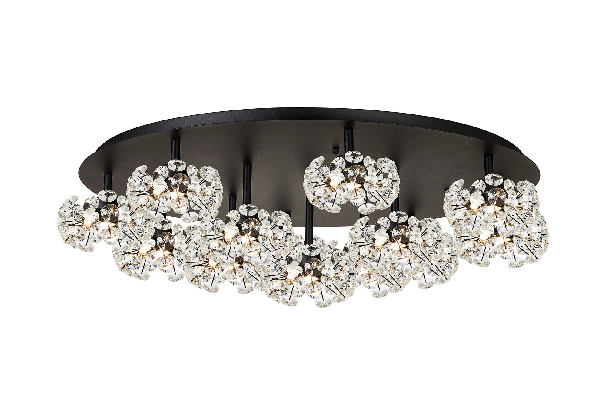 Sophia 3/5/13Lt Flush Ceiling Light- Gold/ Chrome/ Black Finishes