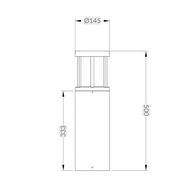 Benson IP54 Anthracite Bollard - Small and Large