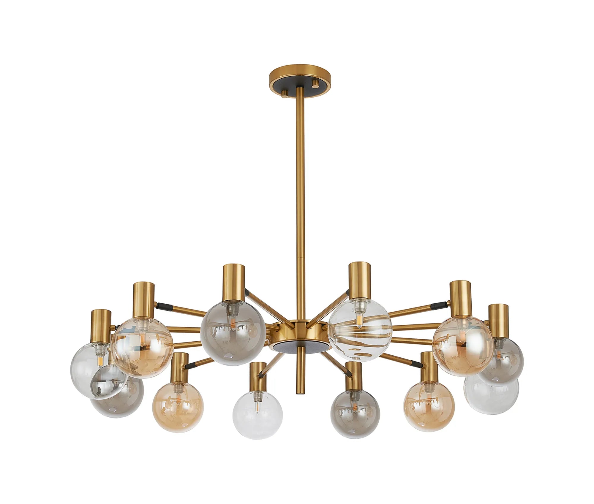 Brantley 8Lt/12Lt  Fixed Pendant/Semi Flush Light Adjustable Arms G9- Various Finishes