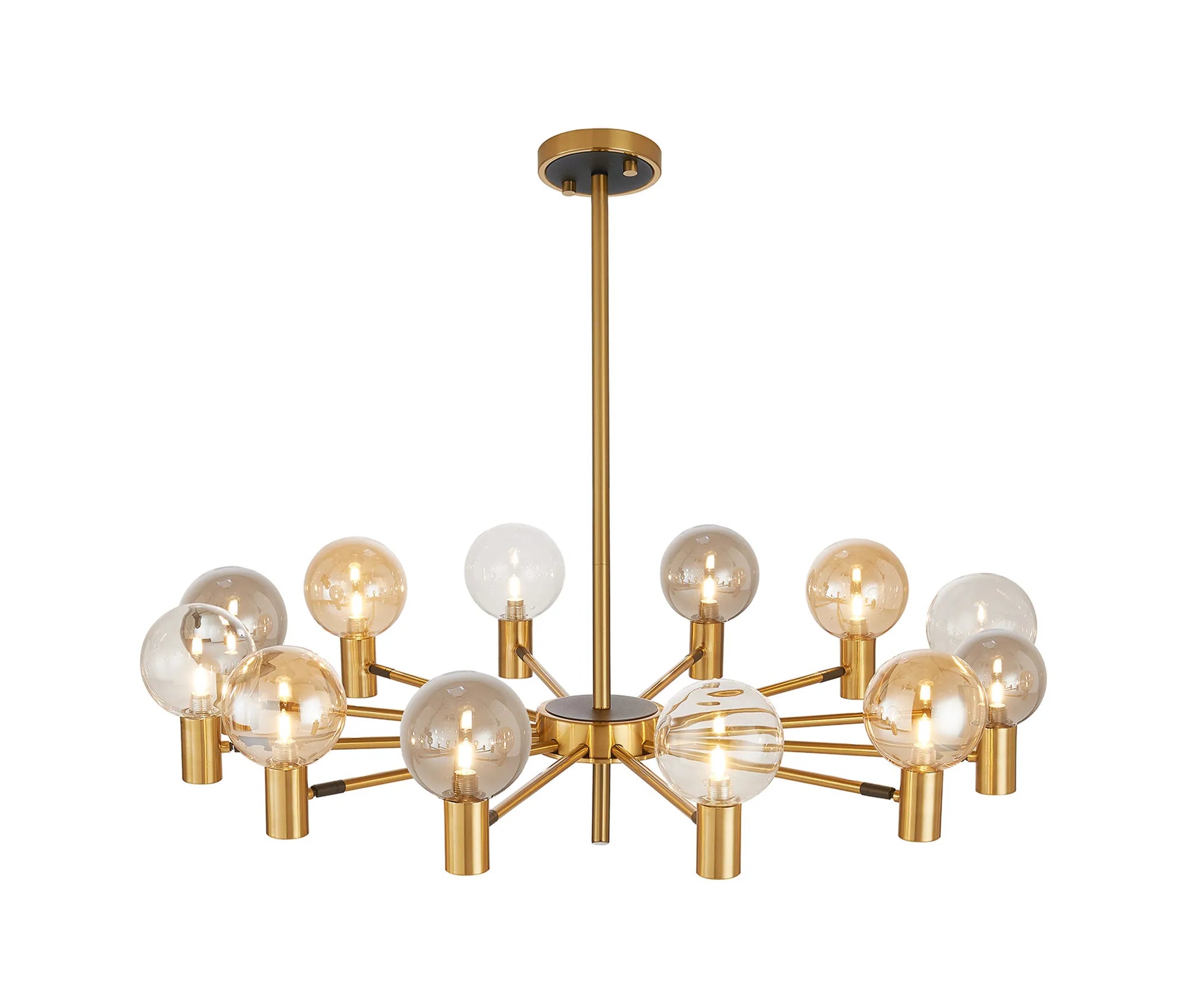 Brantley 8Lt/12Lt  Fixed Pendant/Semi Flush Light Adjustable Arms G9- Various Finishes
