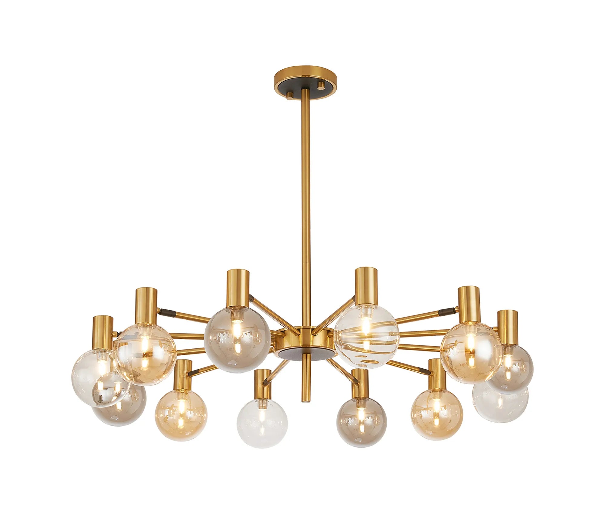 Brantley 8Lt/12Lt  Fixed Pendant/Semi Flush Light Adjustable Arms G9- Various Finishes