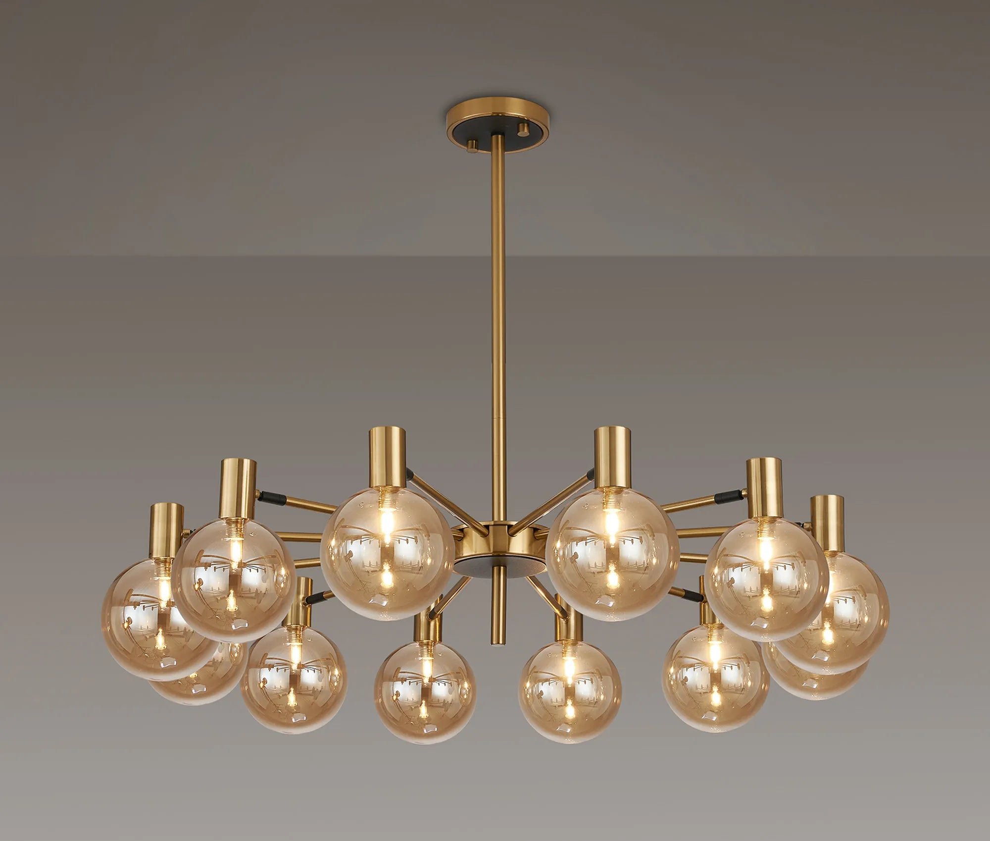 Brantley 8Lt/12Lt  Fixed Pendant/Semi Flush Light Adjustable Arms G9- Various Finishes