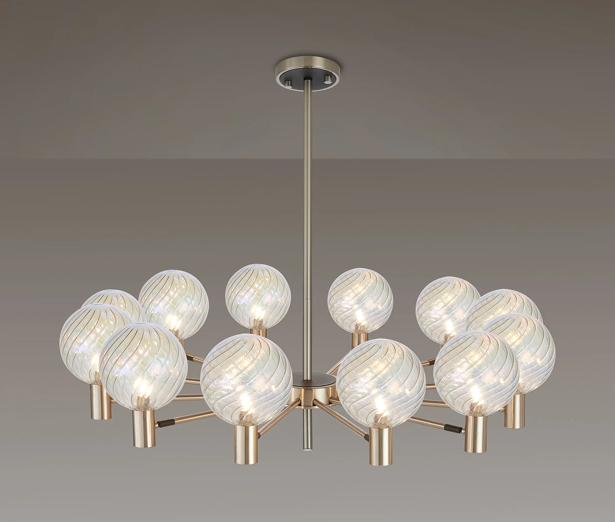 Brantley 8Lt/12Lt  Fixed Pendant/Semi Flush Light Adjustable Arms G9- Various Finishes