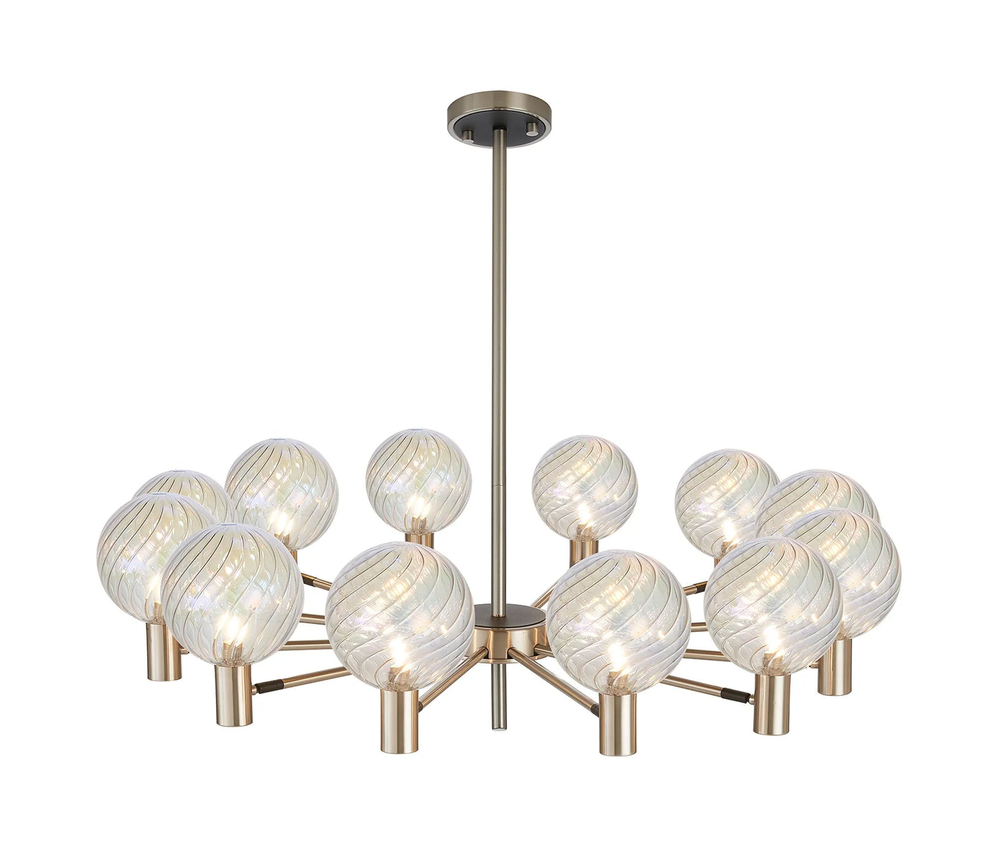 Brantley 8Lt/12Lt  Fixed Pendant/Semi Flush Light Adjustable Arms G9- Various Finishes