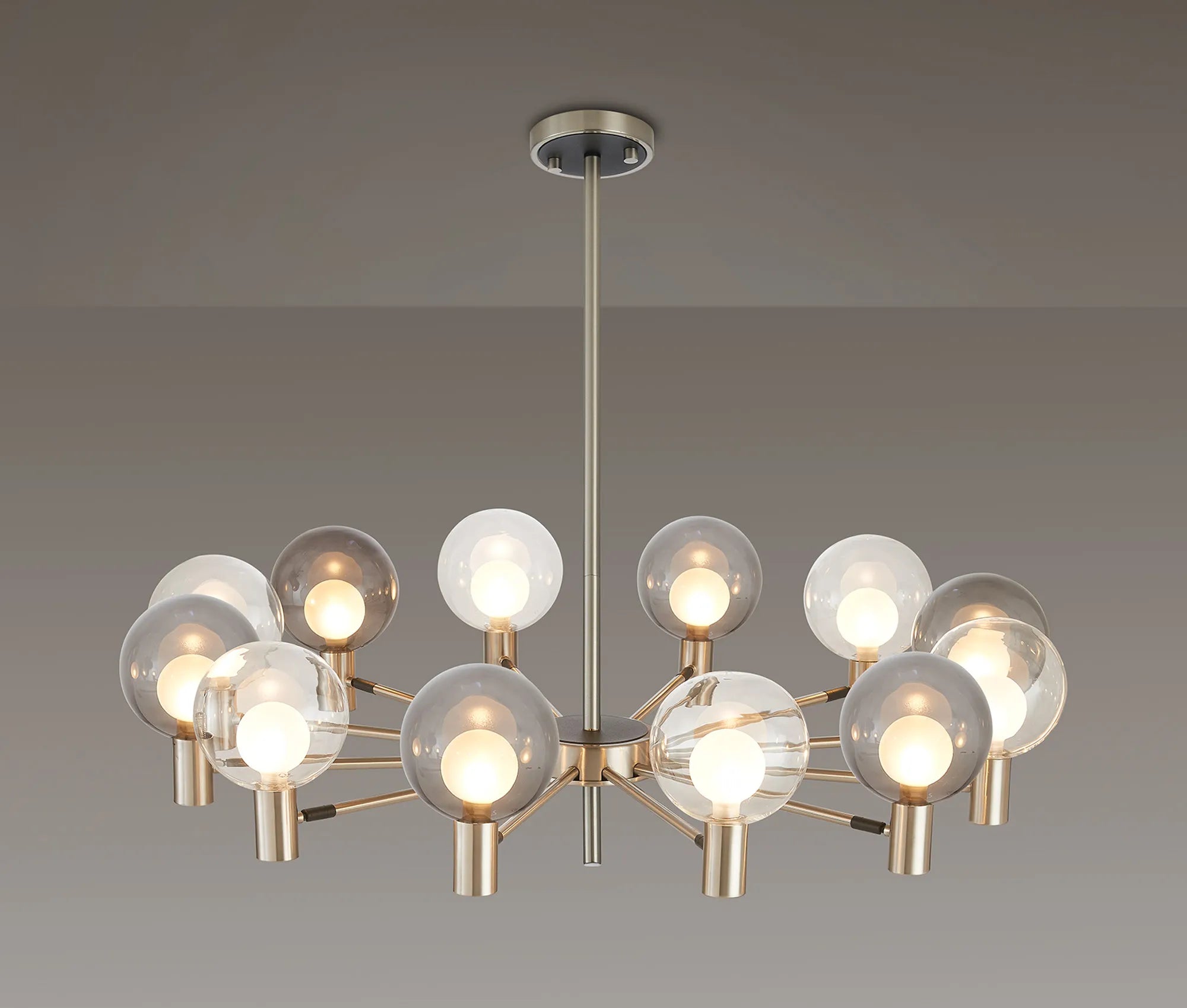 Brantley 8Lt/12Lt  Fixed Pendant/Semi Flush Light Adjustable Arms G9- Various Finishes