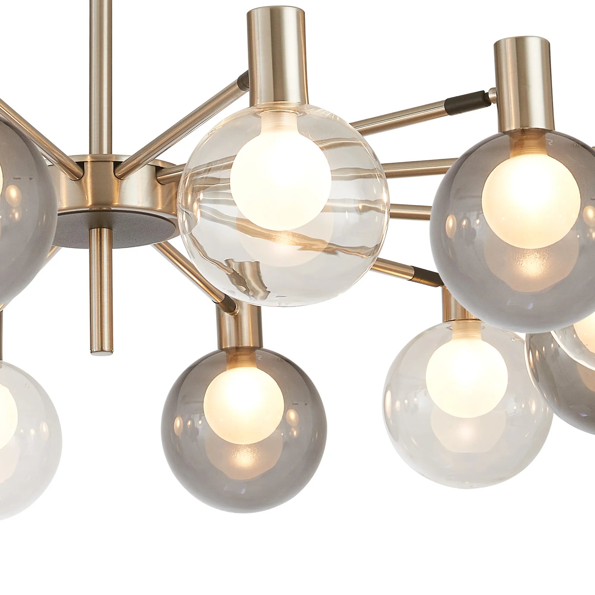 Brantley 8Lt/12Lt  Fixed Pendant/Semi Flush Light Adjustable Arms G9- Various Finishes
