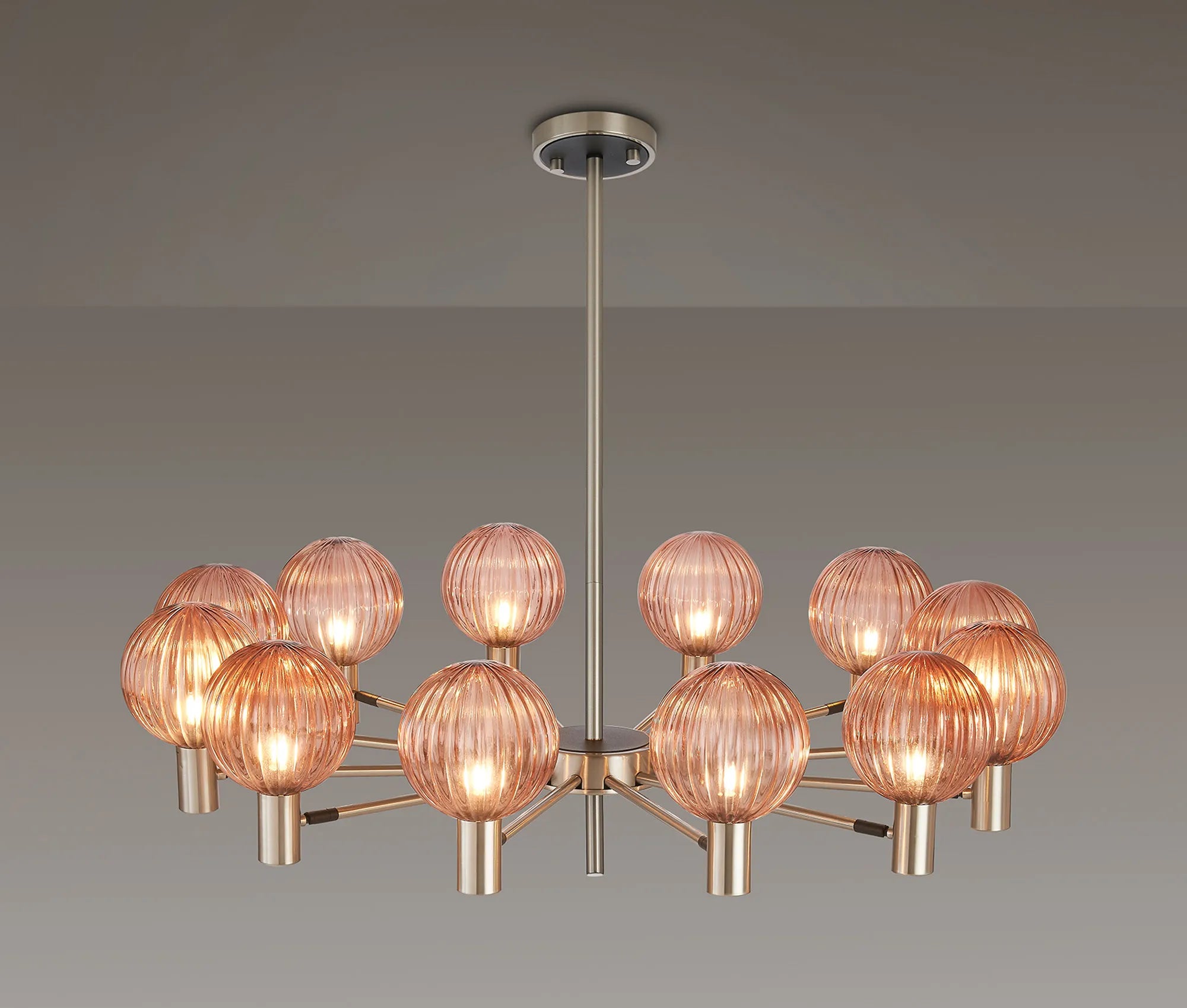 Brantley 8Lt/12Lt  Fixed Pendant/Semi Flush Light Adjustable Arms G9- Various Finishes