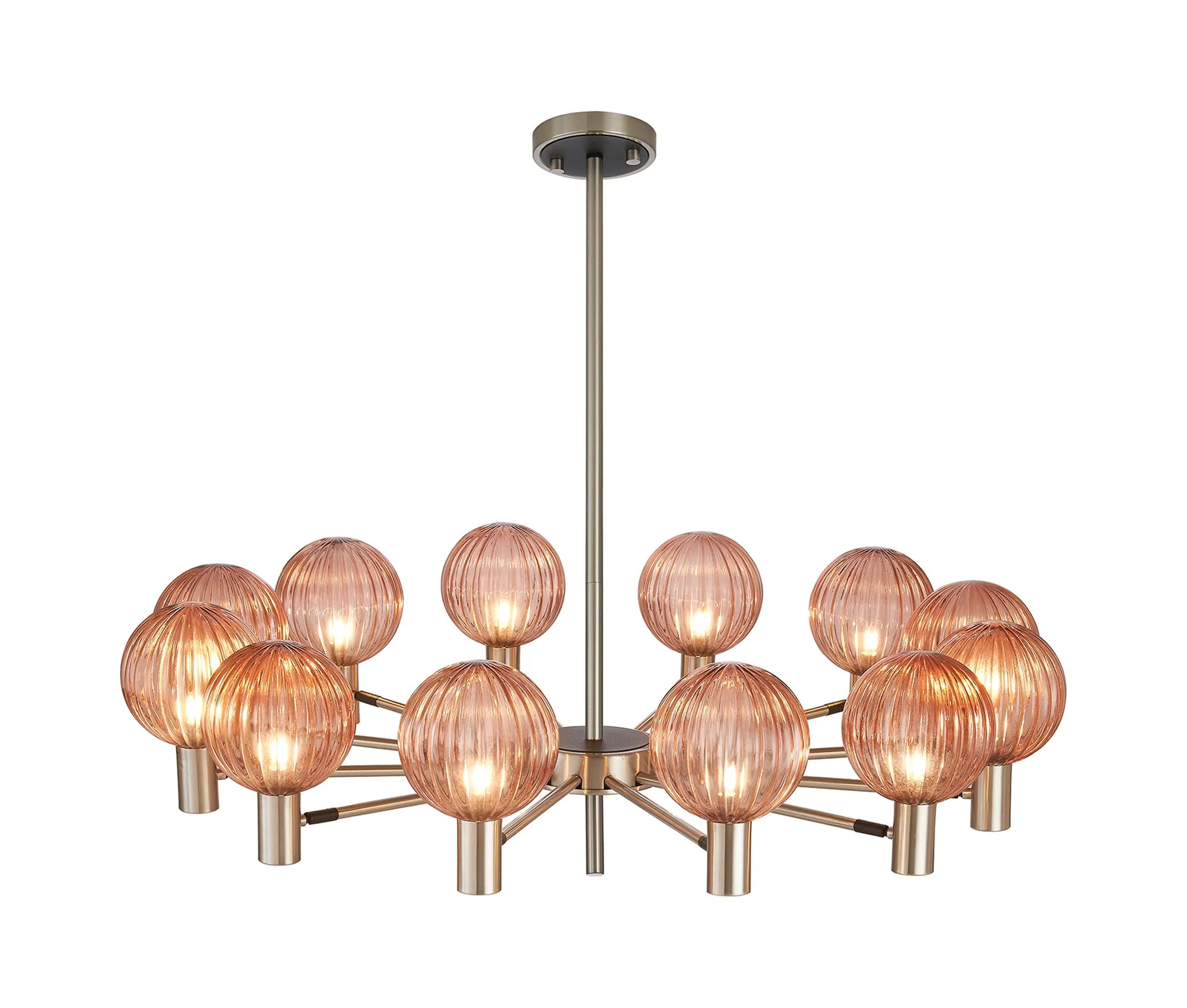 Brantley 8Lt/12Lt  Fixed Pendant/Semi Flush Light Adjustable Arms G9- Various Finishes