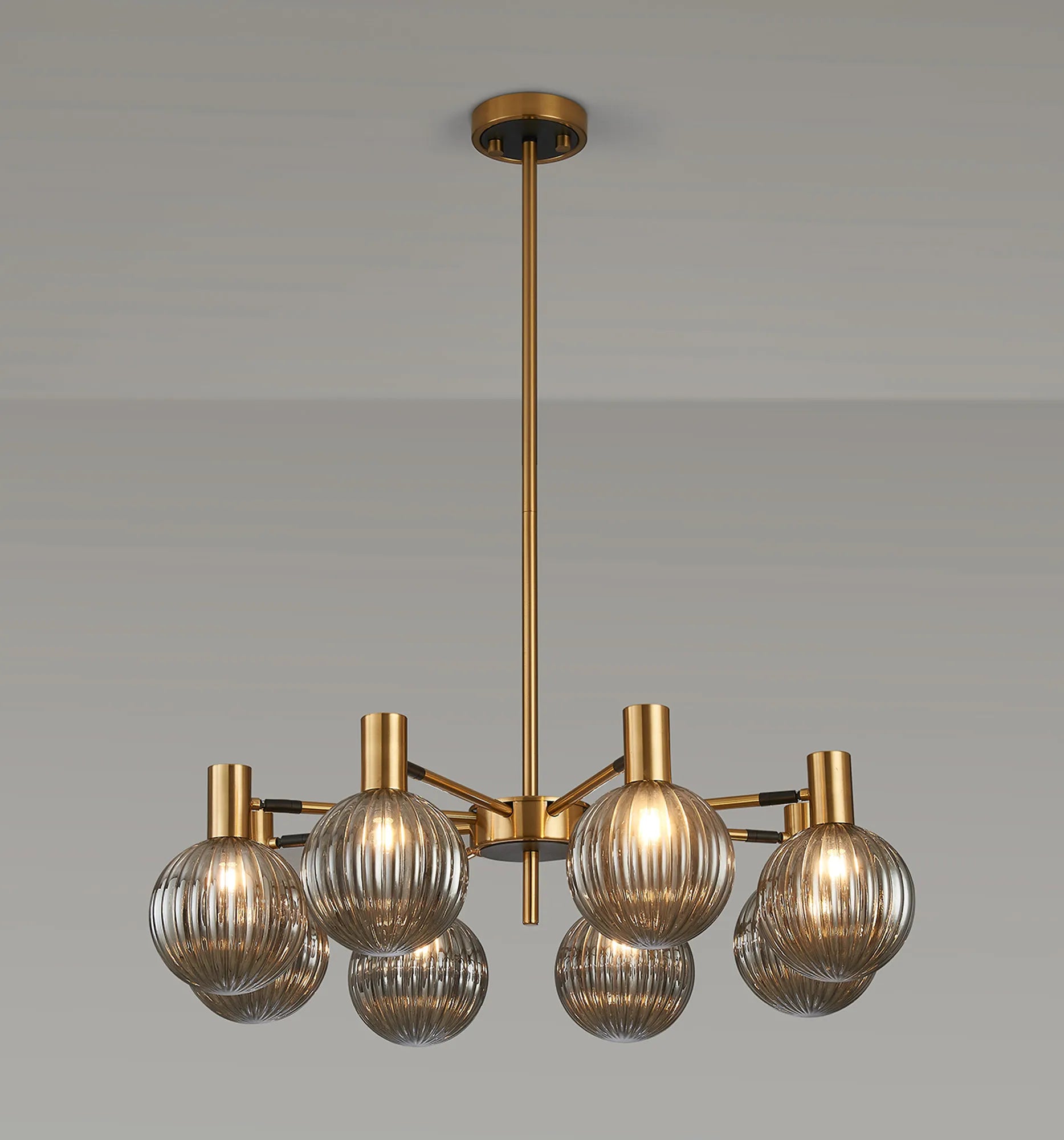 Brantley 8Lt/12Lt  Fixed Pendant/Semi Flush Light Adjustable Arms G9- Various Finishes