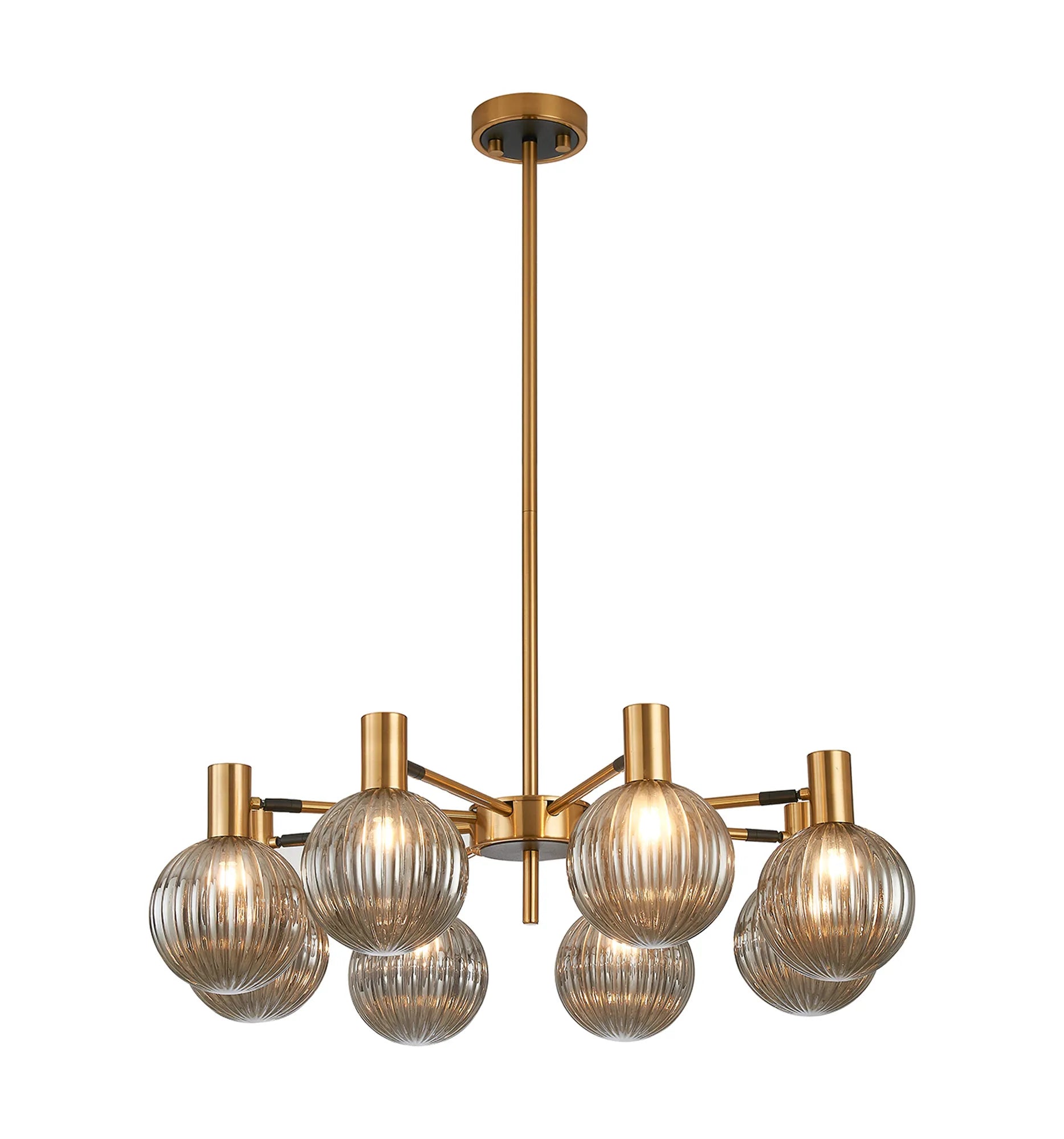 Brantley 8Lt/12Lt  Fixed Pendant/Semi Flush Light Adjustable Arms G9- Various Finishes
