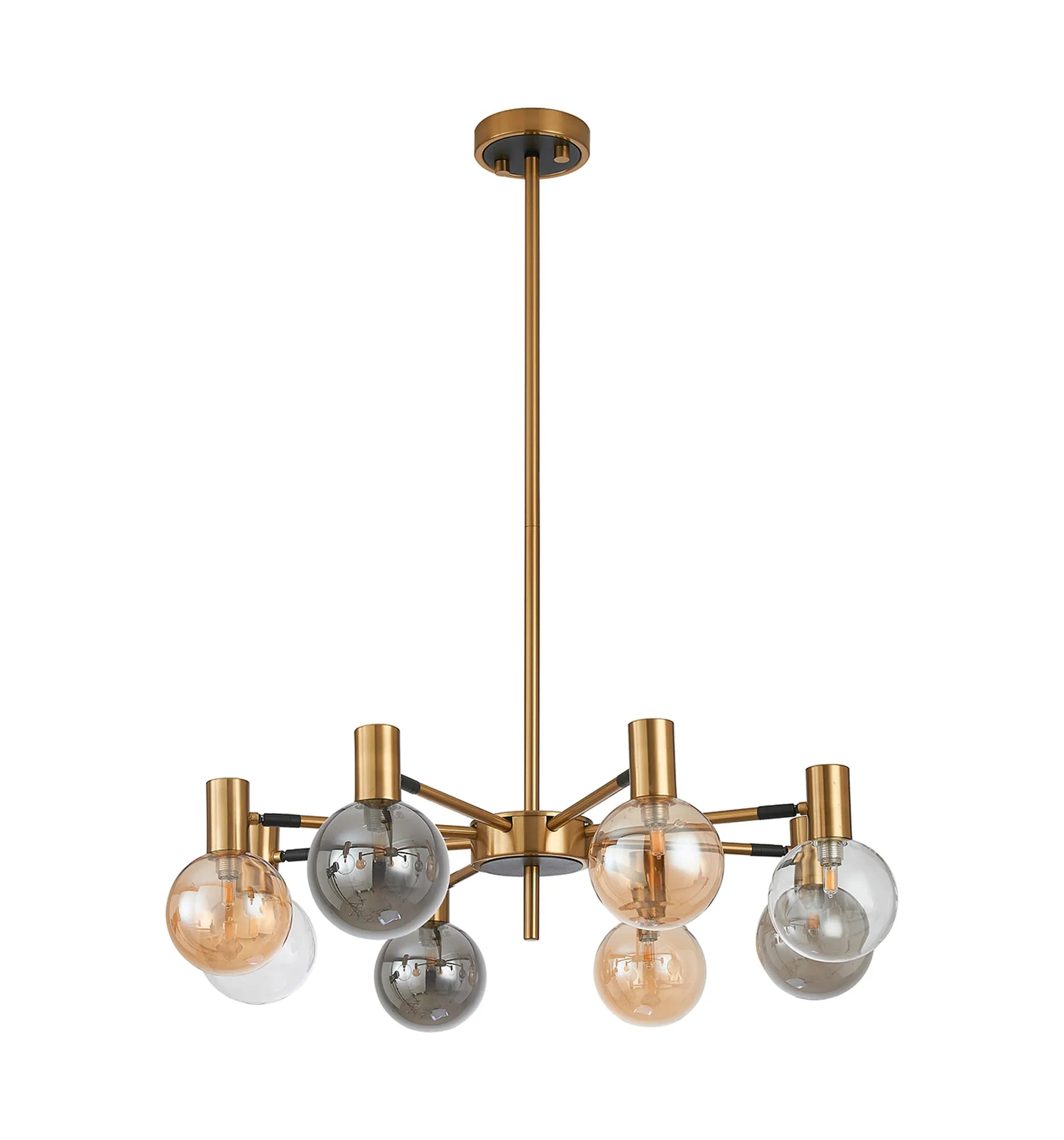 Brantley 8Lt/12Lt  Fixed Pendant/Semi Flush Light Adjustable Arms G9- Various Finishes