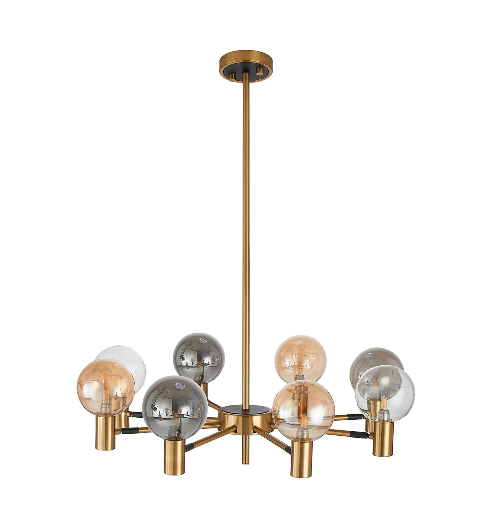 Brantley 8Lt/12Lt  Fixed Pendant/Semi Flush Light Adjustable Arms G9- Various Finishes