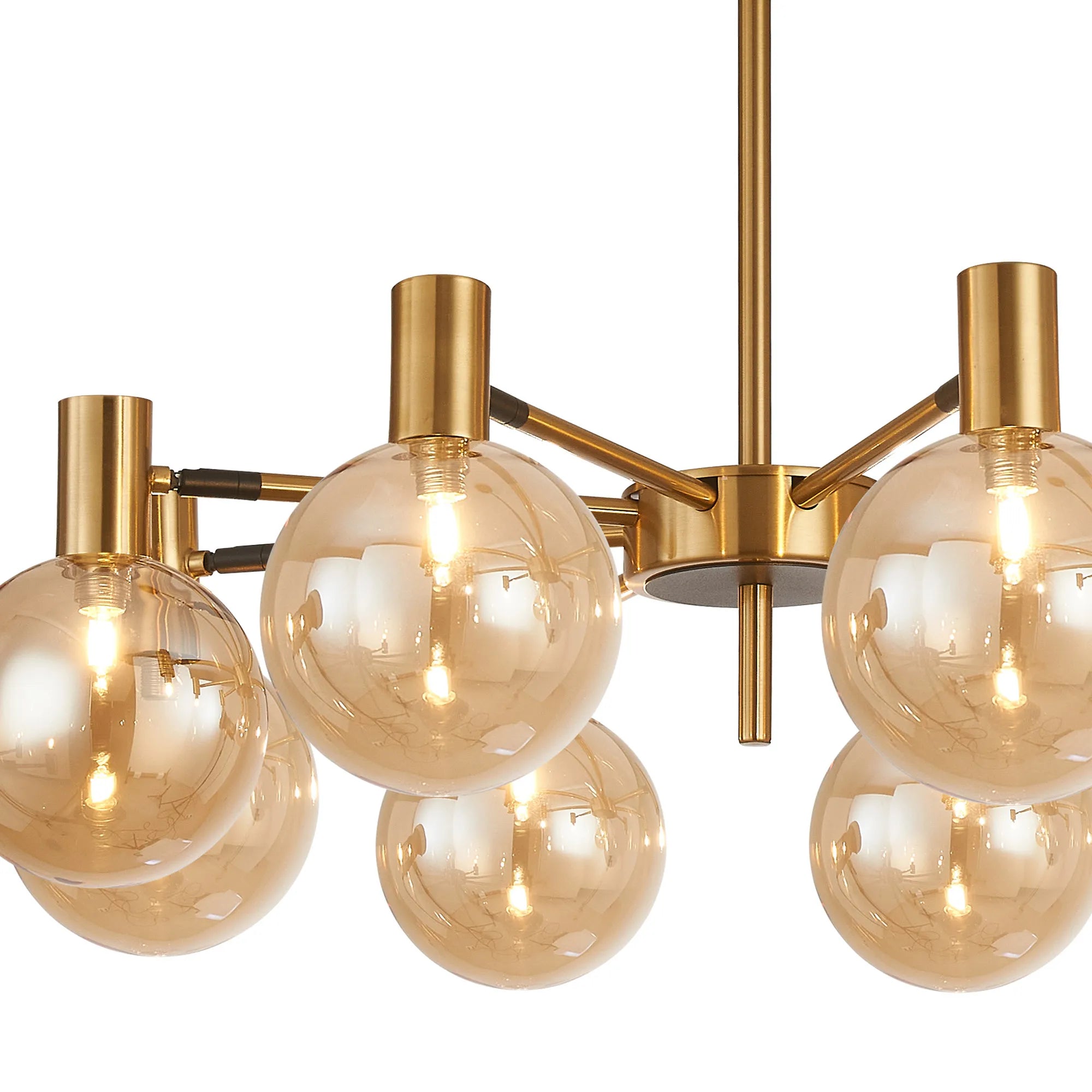 Brantley 8Lt/12Lt  Fixed Pendant/Semi Flush Light Adjustable Arms G9- Various Finishes