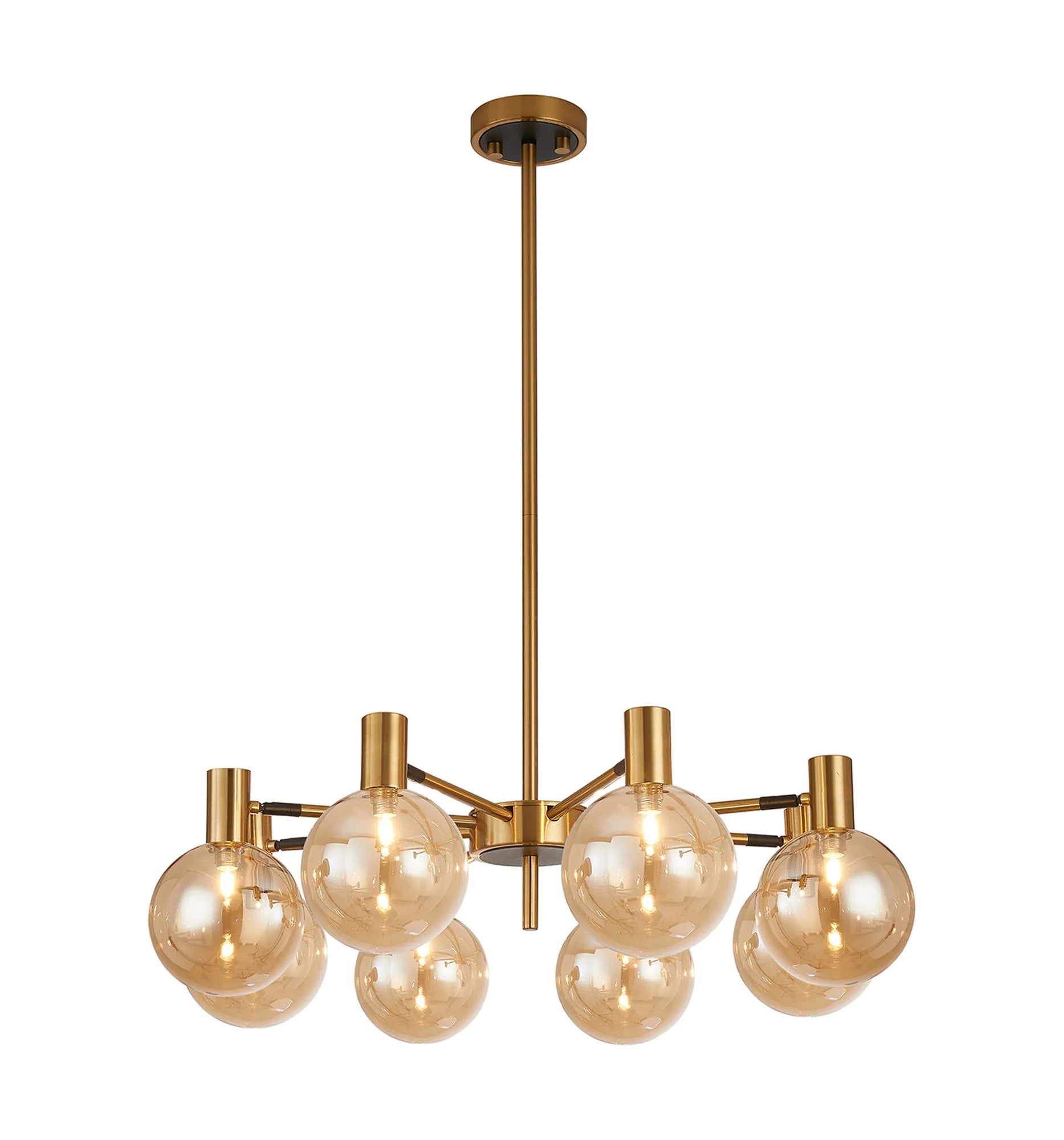 Brantley 8Lt/12Lt  Fixed Pendant/Semi Flush Light Adjustable Arms G9- Various Finishes
