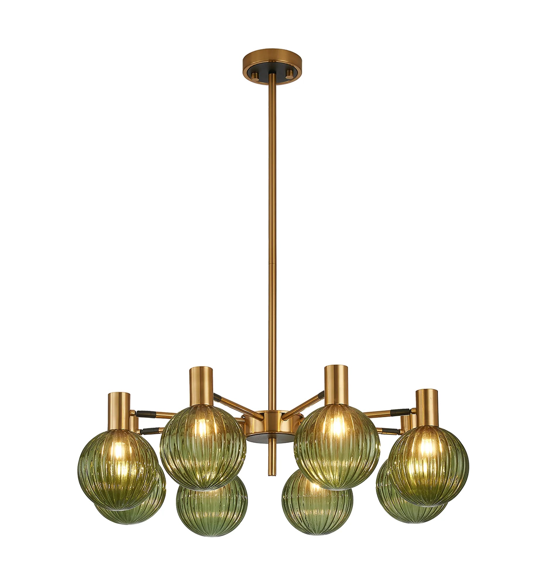 Brantley 8Lt/12Lt  Fixed Pendant/Semi Flush Light Adjustable Arms G9- Various Finishes