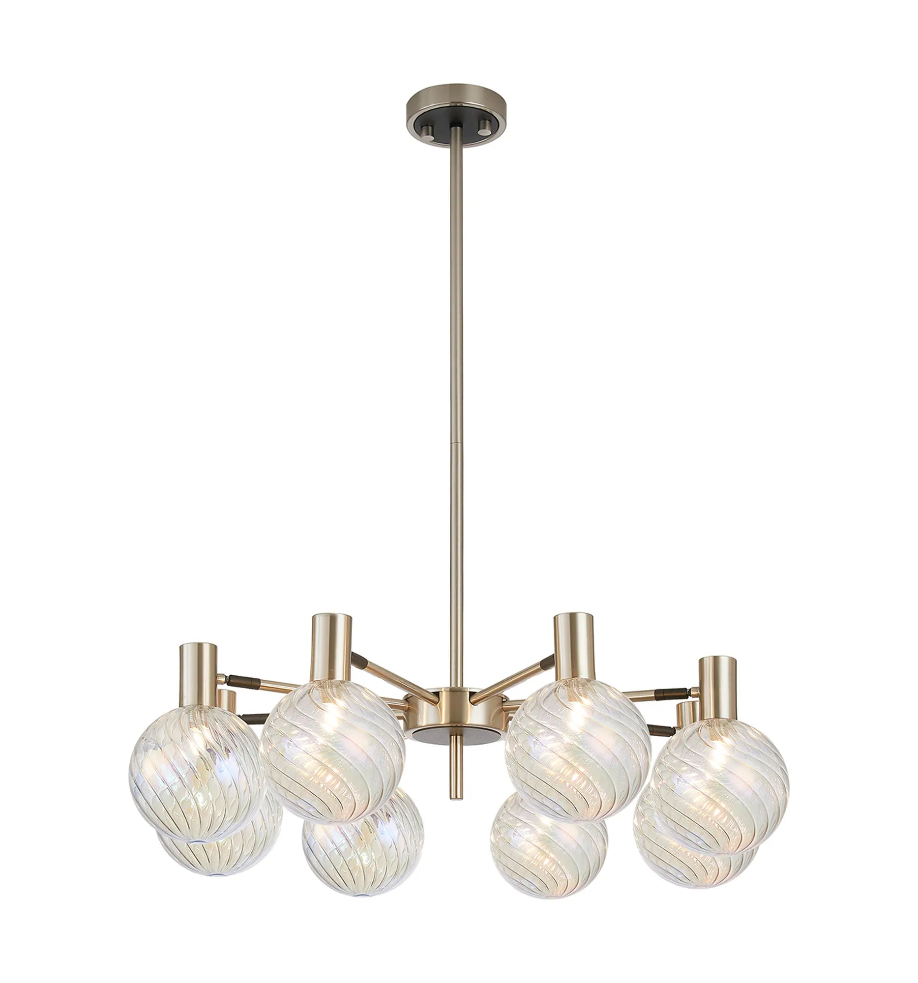 Brantley 8Lt/12Lt  Fixed Pendant/Semi Flush Light Adjustable Arms G9- Various Finishes