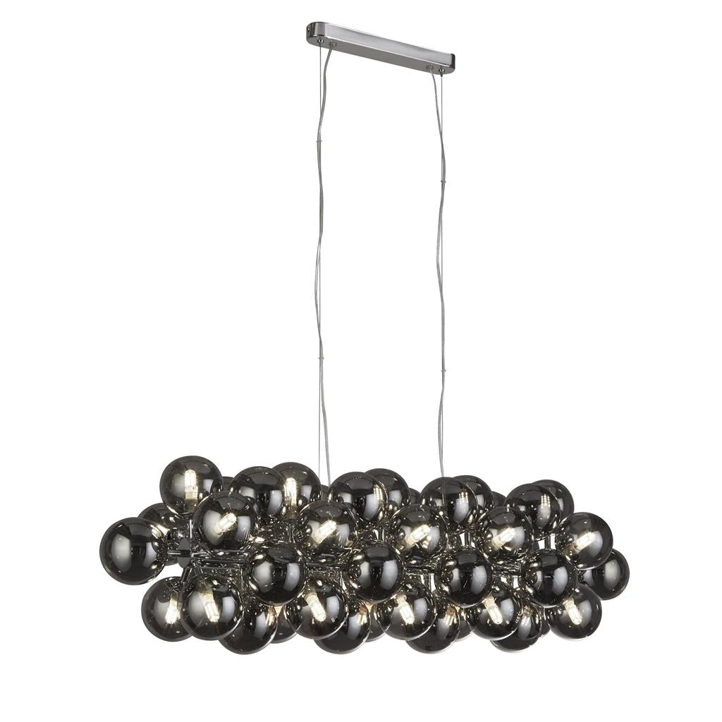 Berry 25Lt Kitchen Light  - Chrome Metal & Smoked Glass