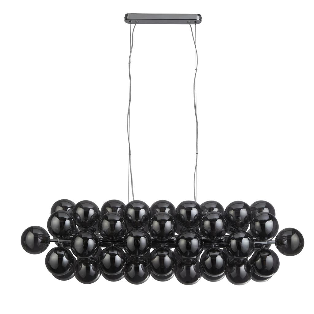 Berry 25Lt Kitchen Light  - Chrome Metal & Smoked Glass
