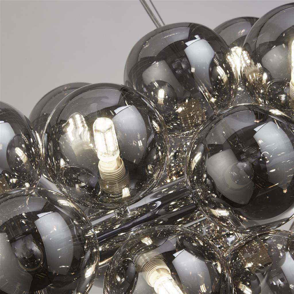 Berry 25Lt Kitchen Light  - Chrome Metal & Smoked Glass