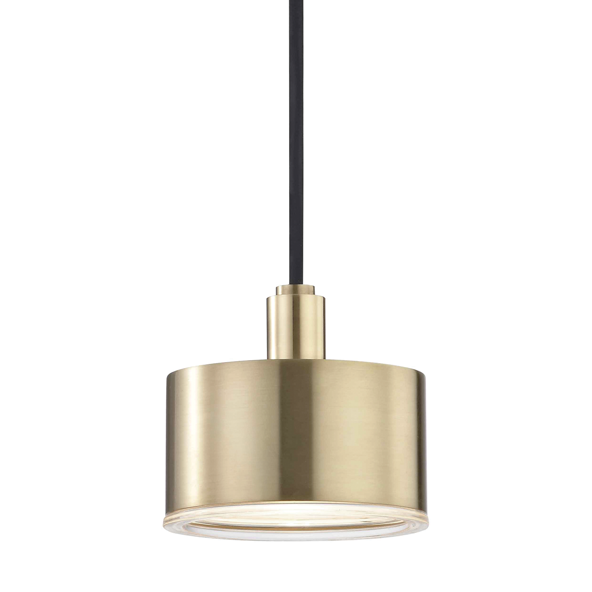 Nora 1Lt Pendant- Aged Brass/ Polished Nickel