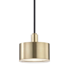 Nora 1Lt Pendant- Aged Brass/ Polished Nickel