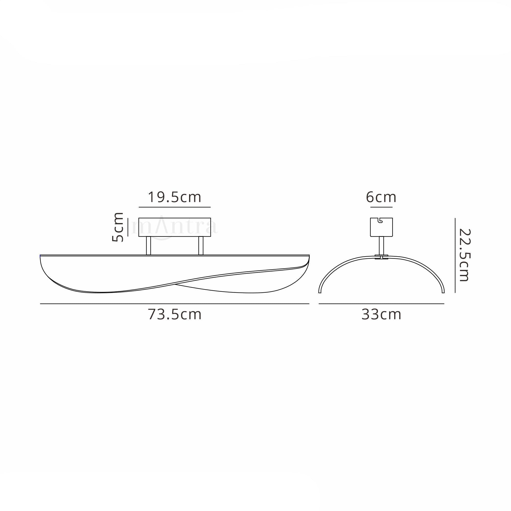 Bianca Ceiling LED Wall Light - White Finish
