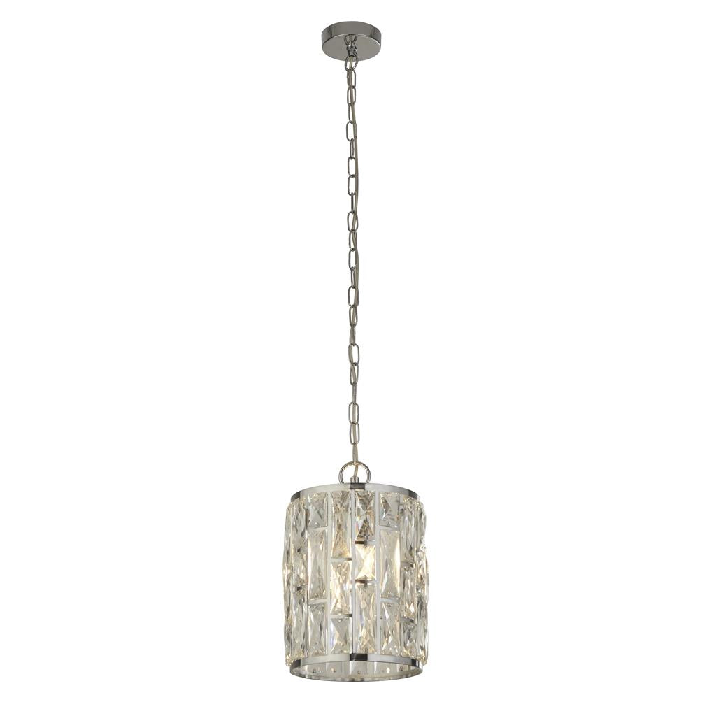 Bijou 1/3/5/8Lt Dimmable Pendant  - Chrome & Crystal/ Brass & Champagne