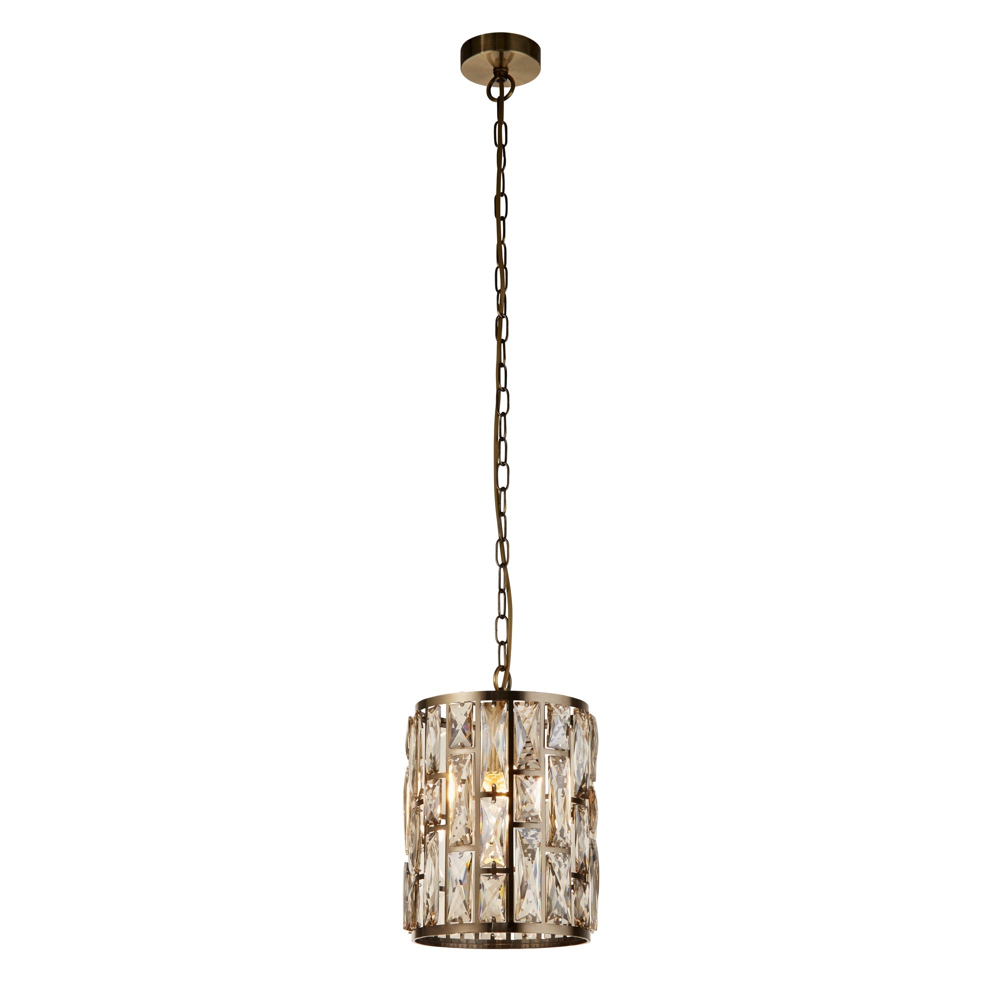 Bijou 1/3/5/8Lt Dimmable Pendant  - Chrome & Crystal/ Brass & Champagne